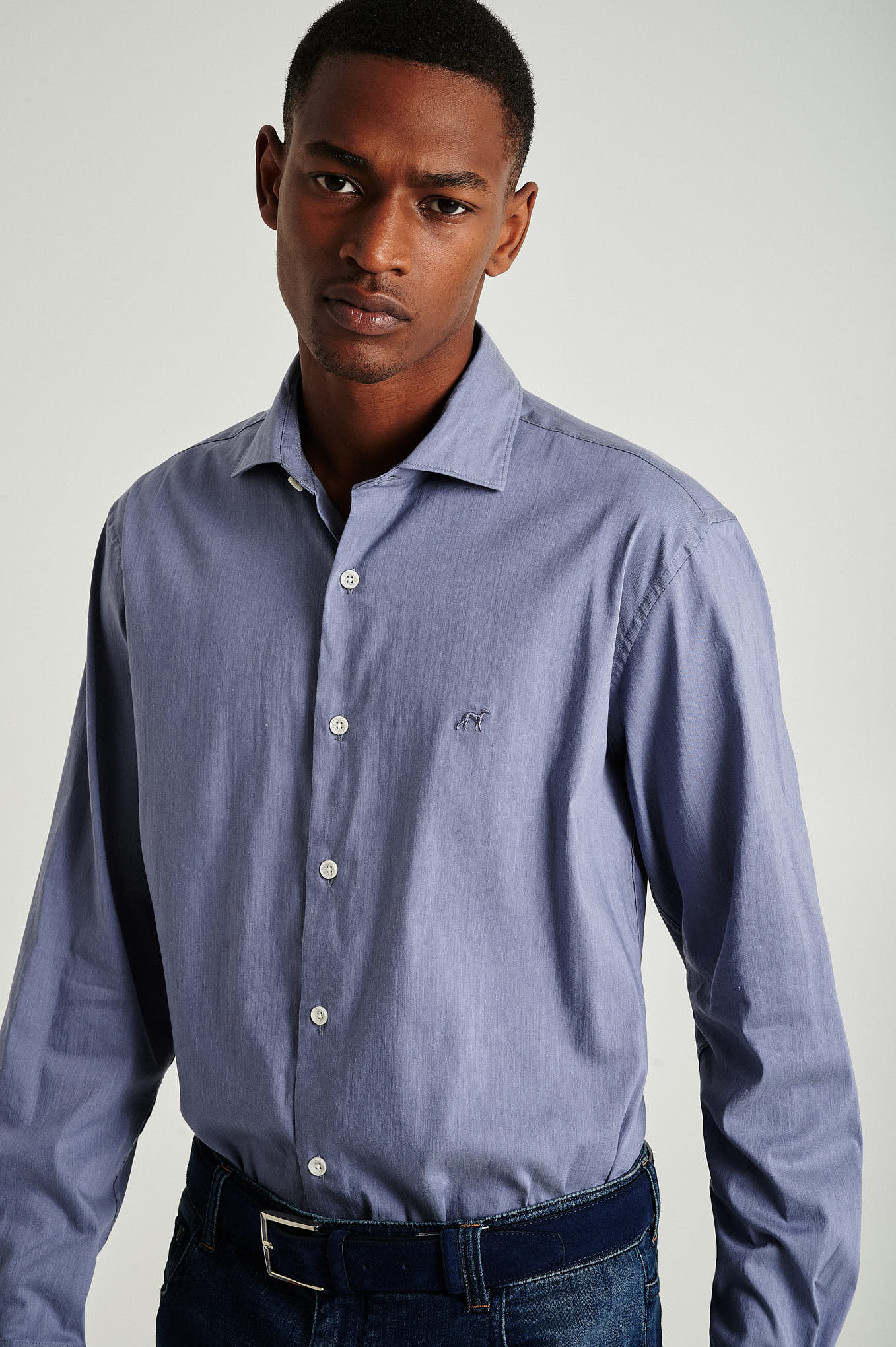 Slim fit melange shirt - Image 2