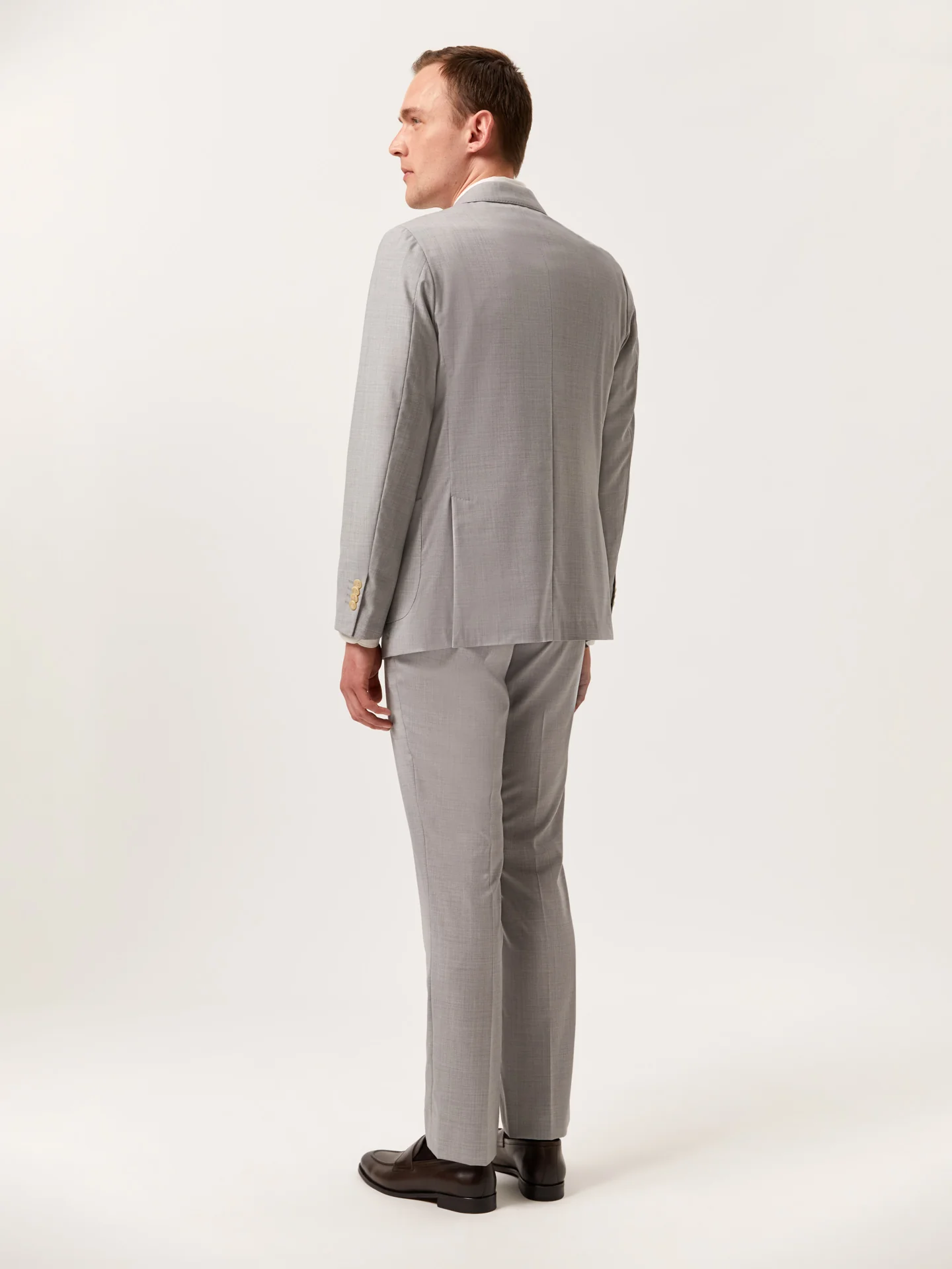 Slim Fit Mélange Suit in Wool - Image 3