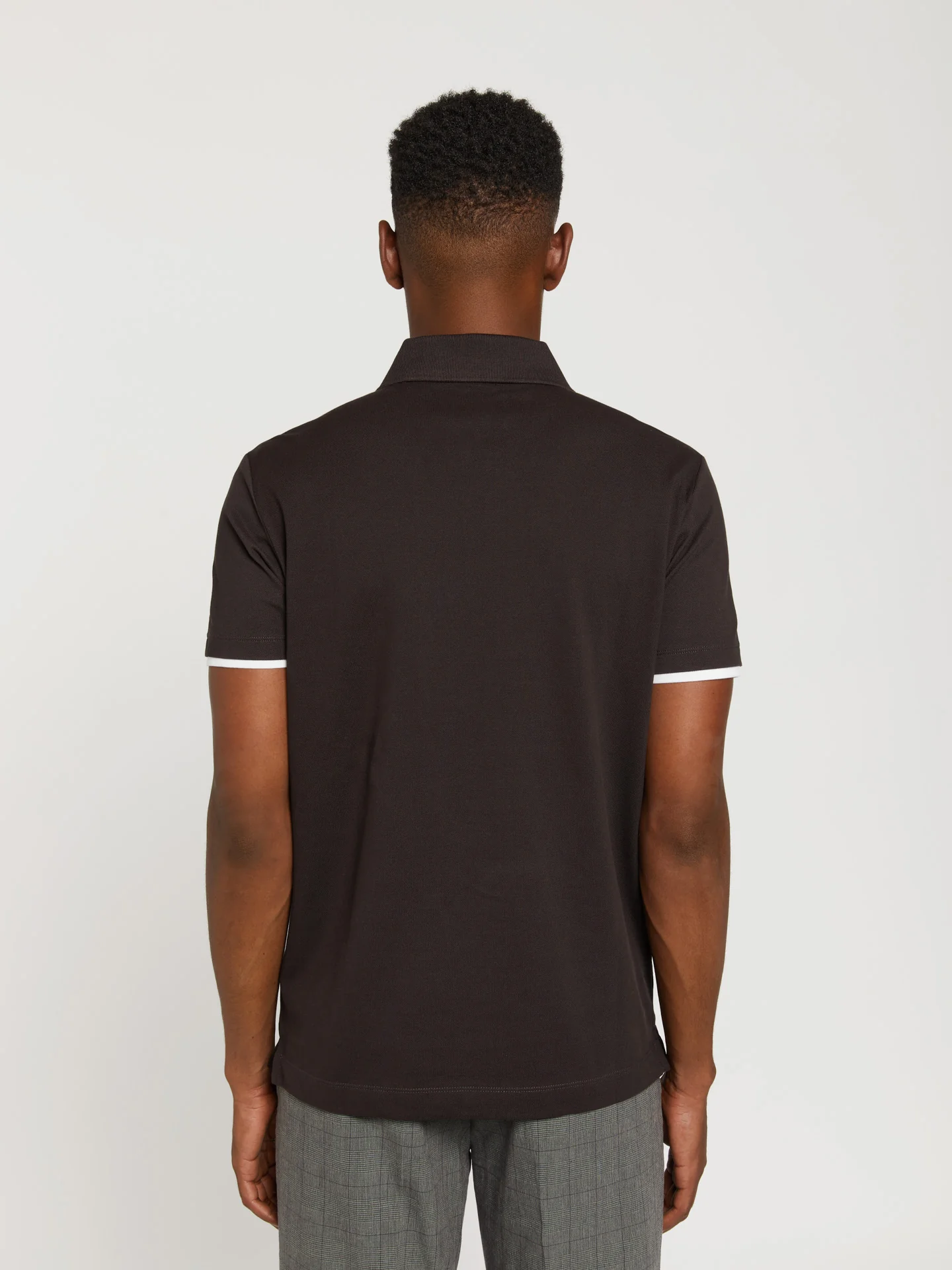 Slim fit mercerized cotton piqué polo shirt - Image 3