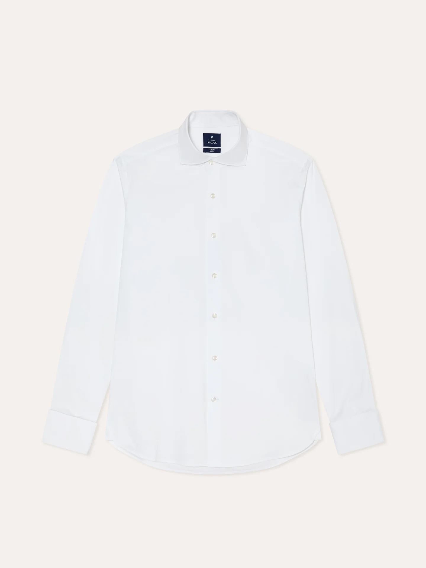 Slim Fit Performance Poplin Shirt with Dublin Collar Slim and Double Cuff - Image 9