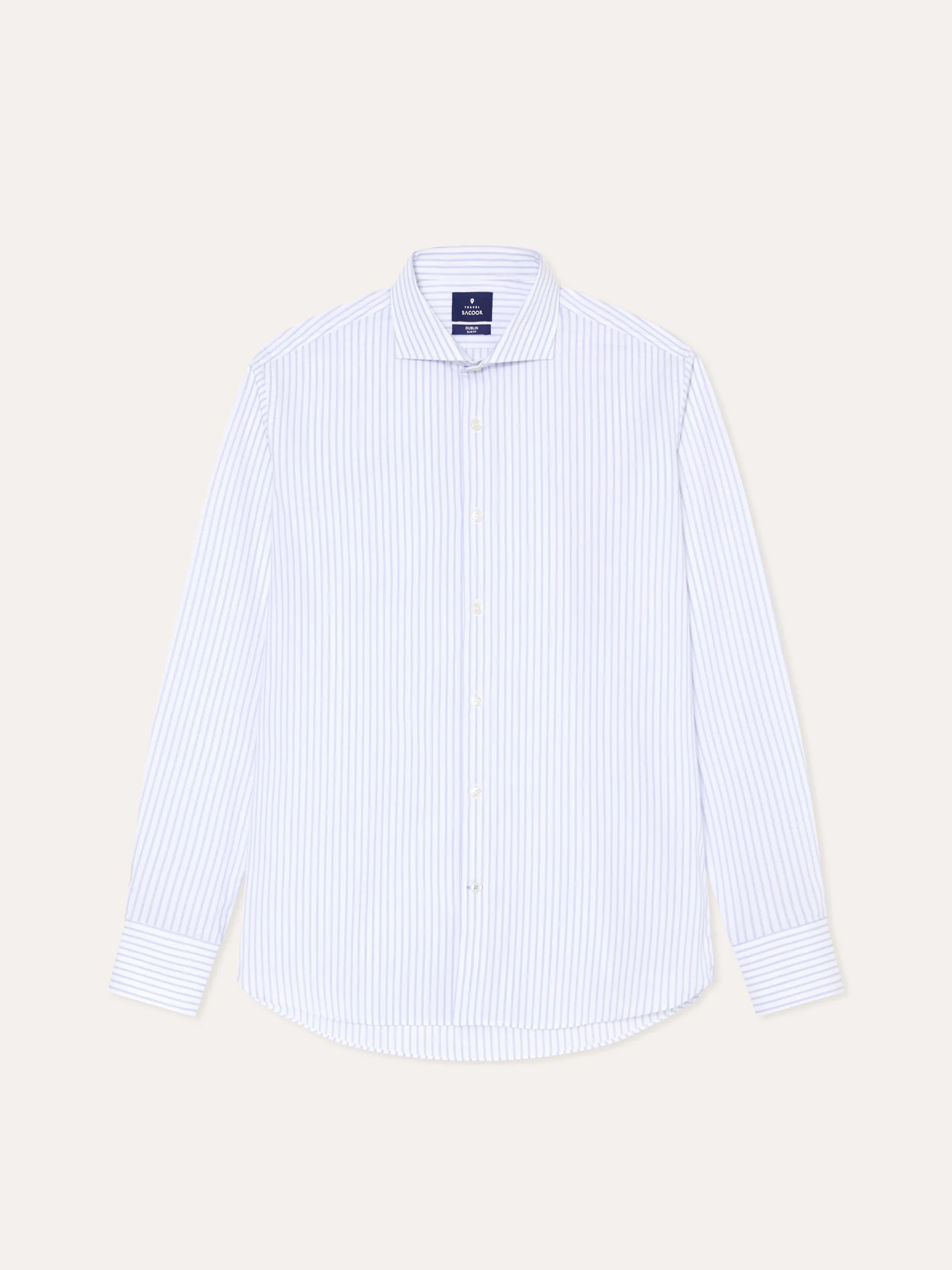 Slim Fit Performance Striped Shirt with Dublin Collar - Image 4