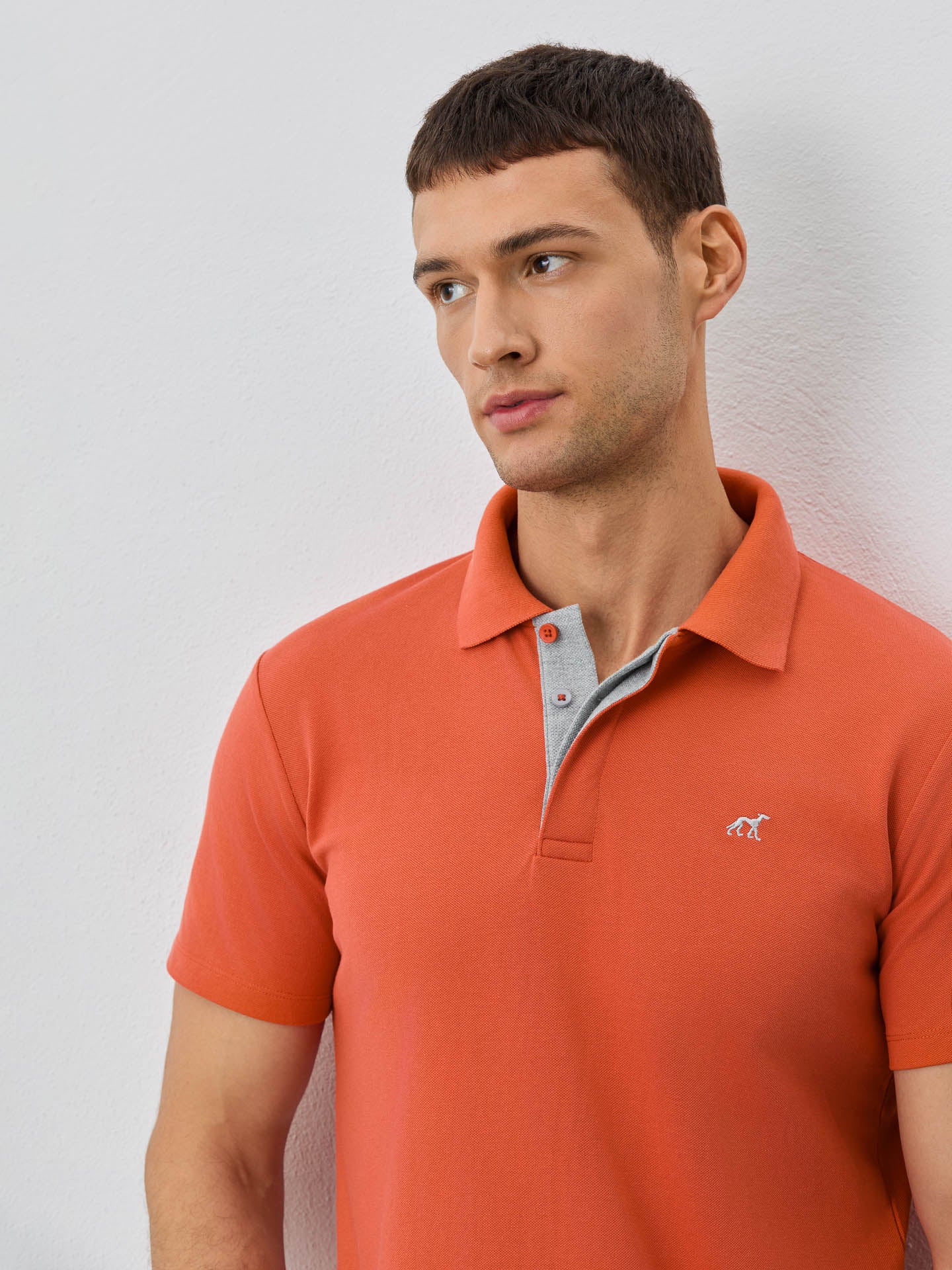 Slim Fit Piqué Polo In Recycled Polyester And Cotton Blend - Image 10