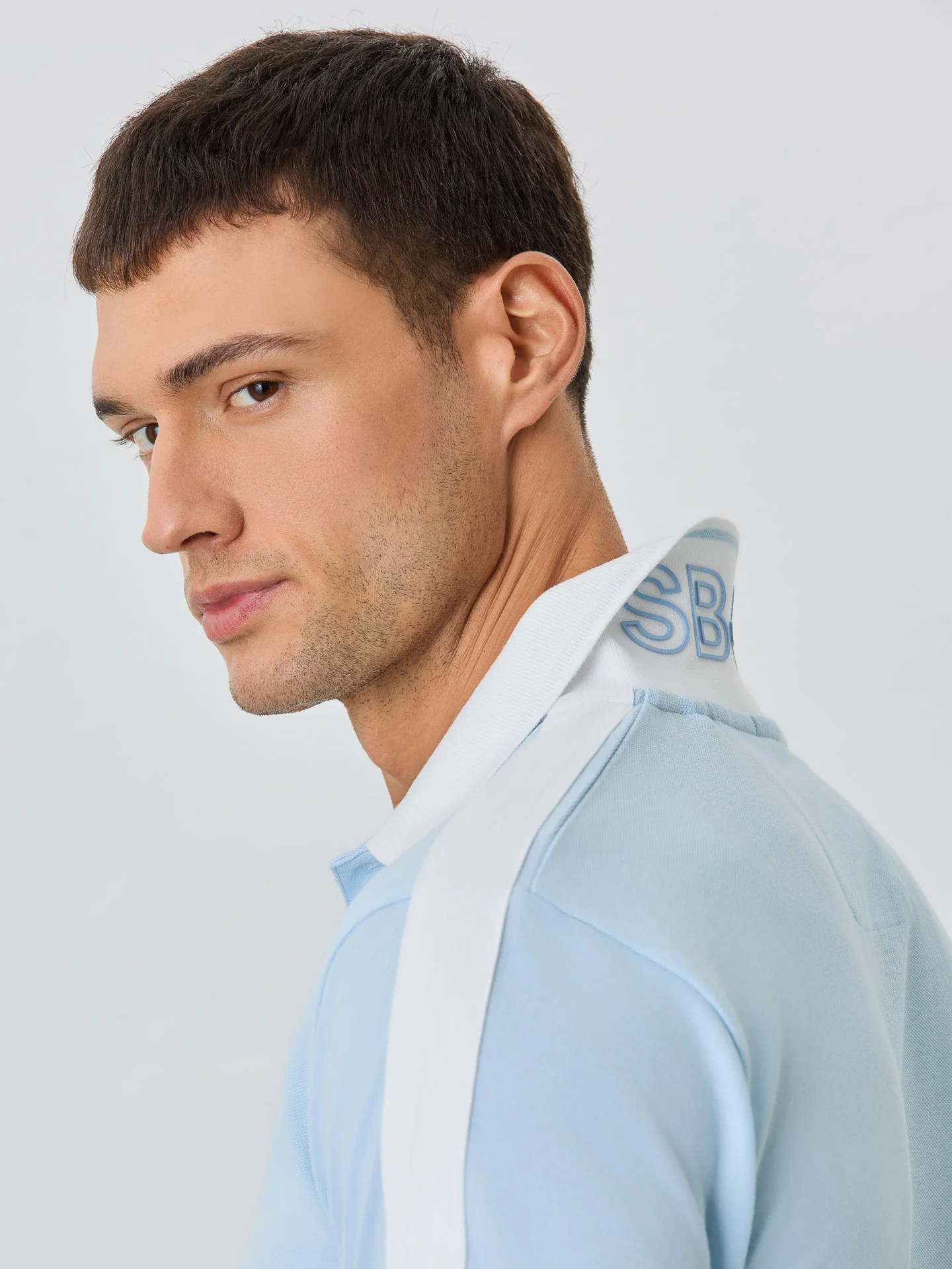 Slim Fit Piqué Polo In Recycled Polyester And Cotton Blend - Image 5