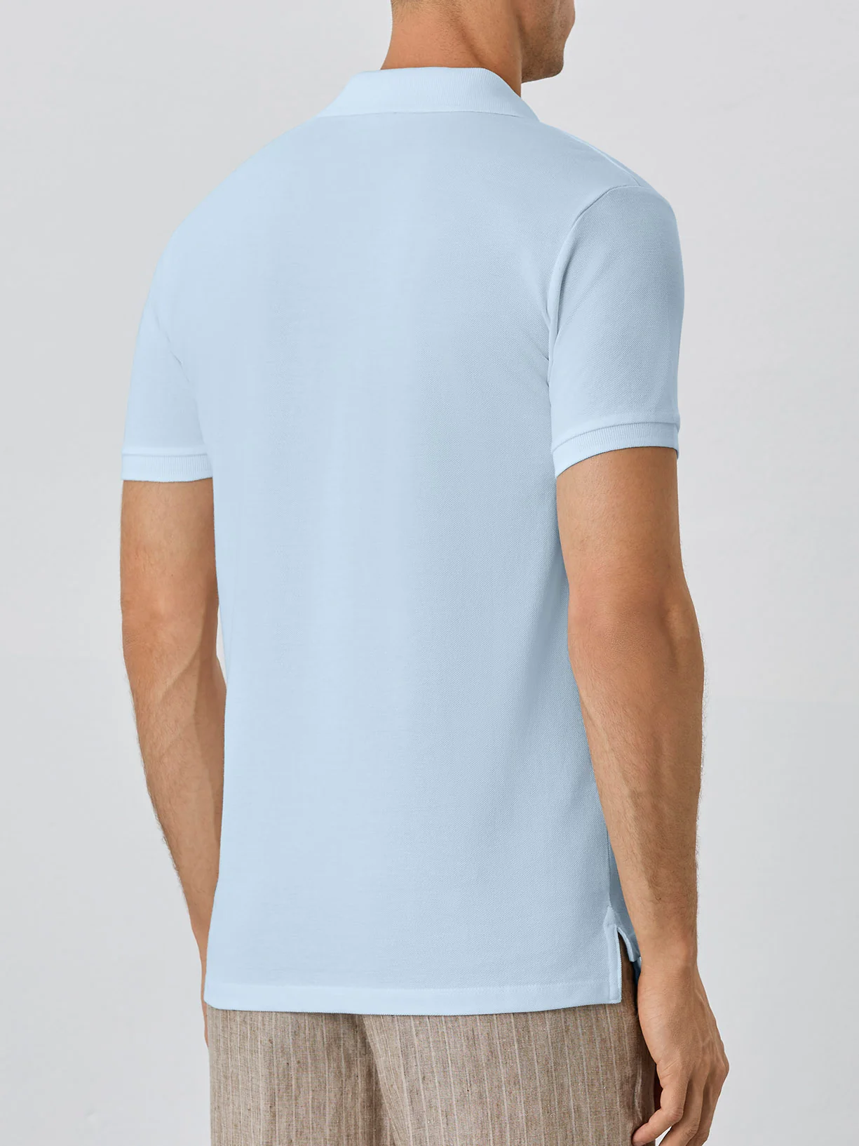 Slim Fit Piqué Polo With Ribbed Cuba Collar In BCI Cotton - Image 6