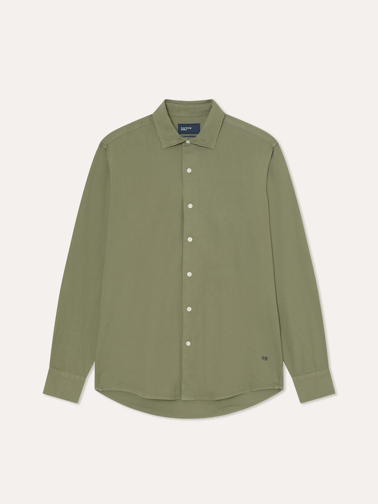 Slim Fit Piquet Structure Garment Dye Shirt with Open Collar - Image 12