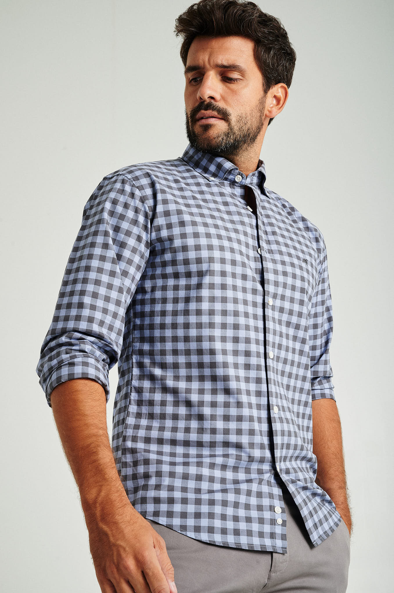 Slim Fit Plaids Shirt - Image 3