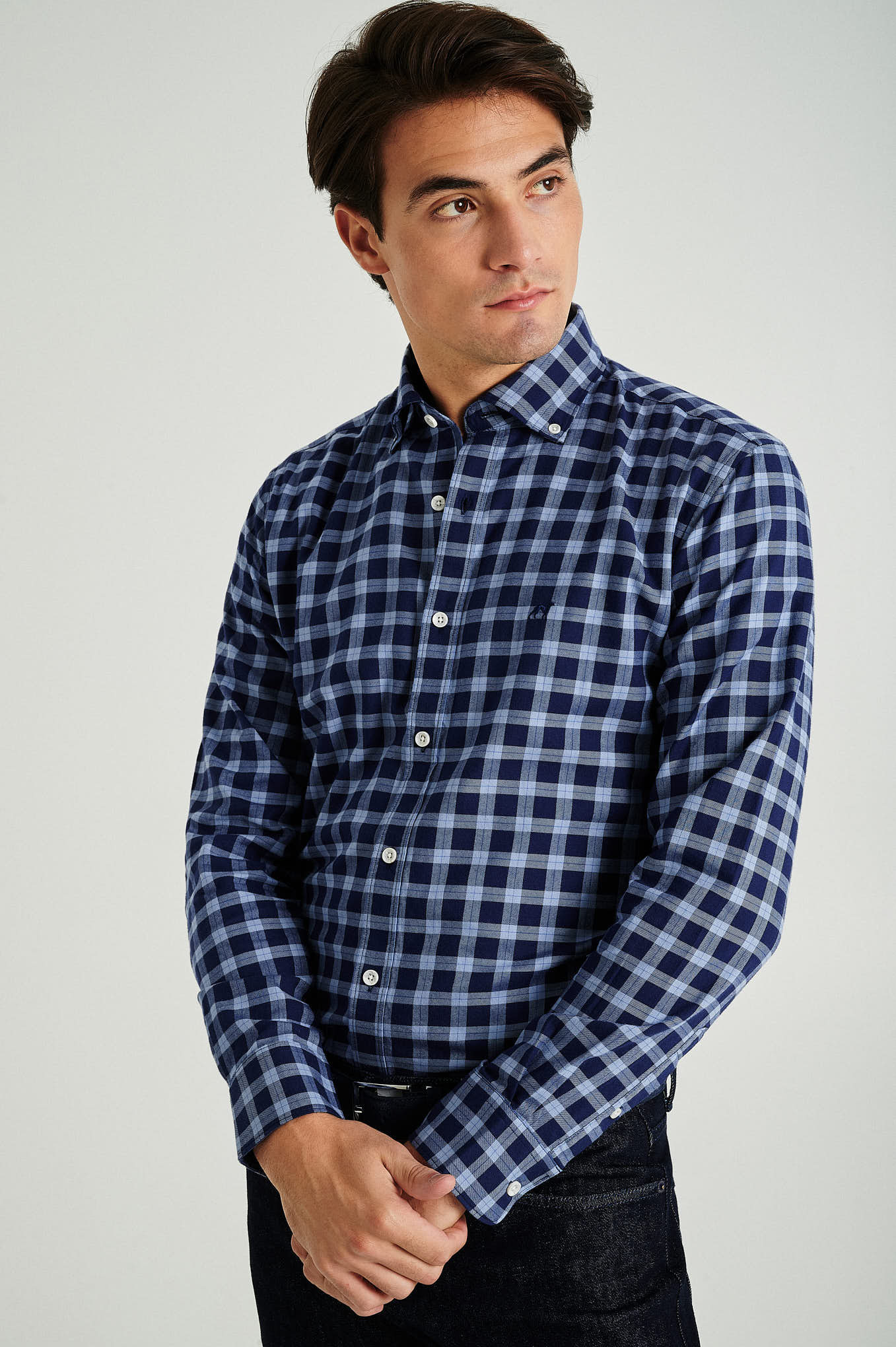 Slim Fit Plaids Shirt - Image 2