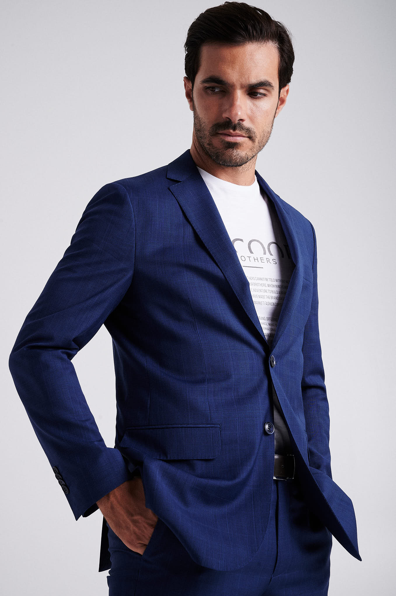 Slim fit plaids suit - Image 12
