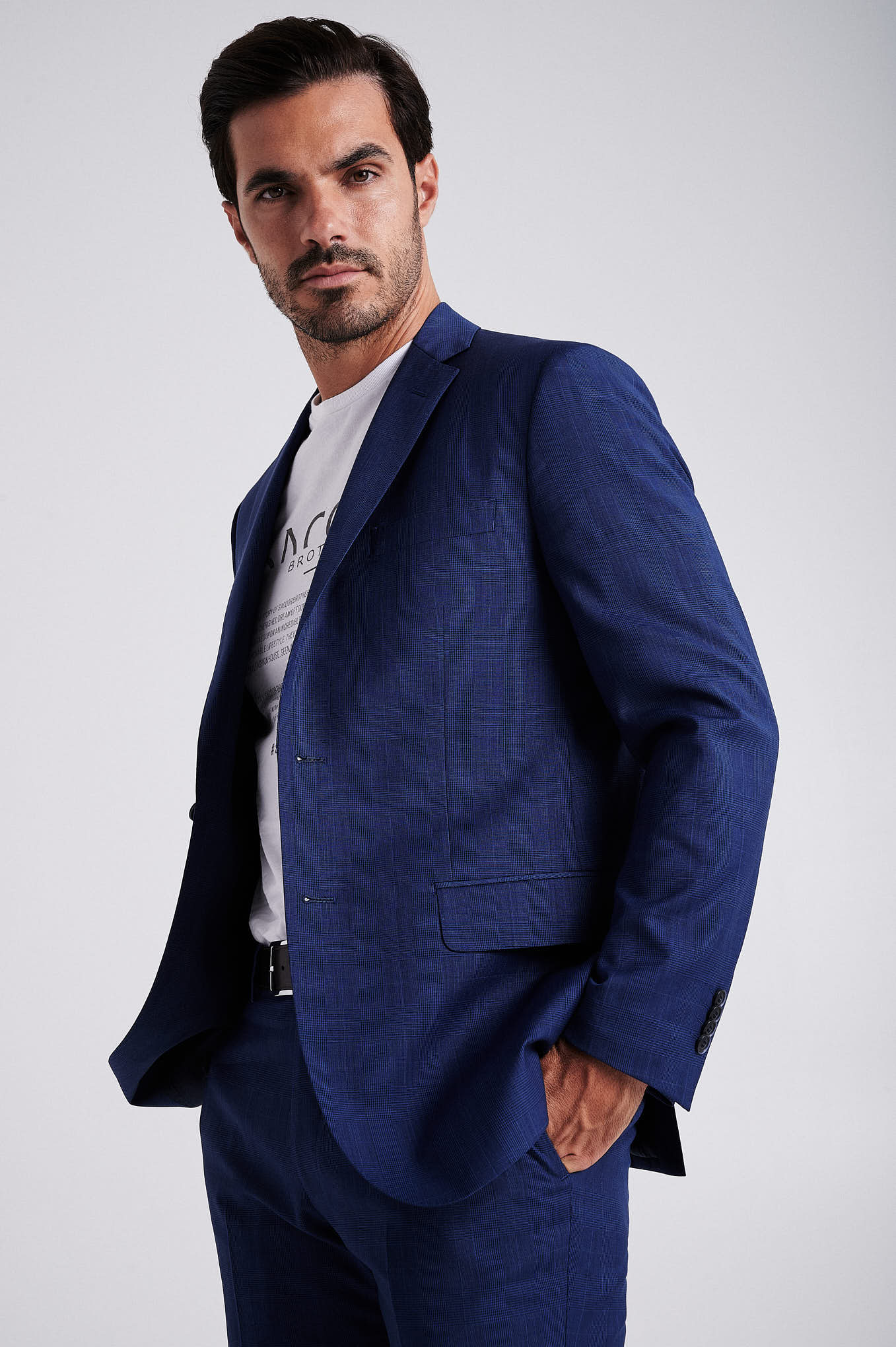 Slim fit plaids suit - Image 16