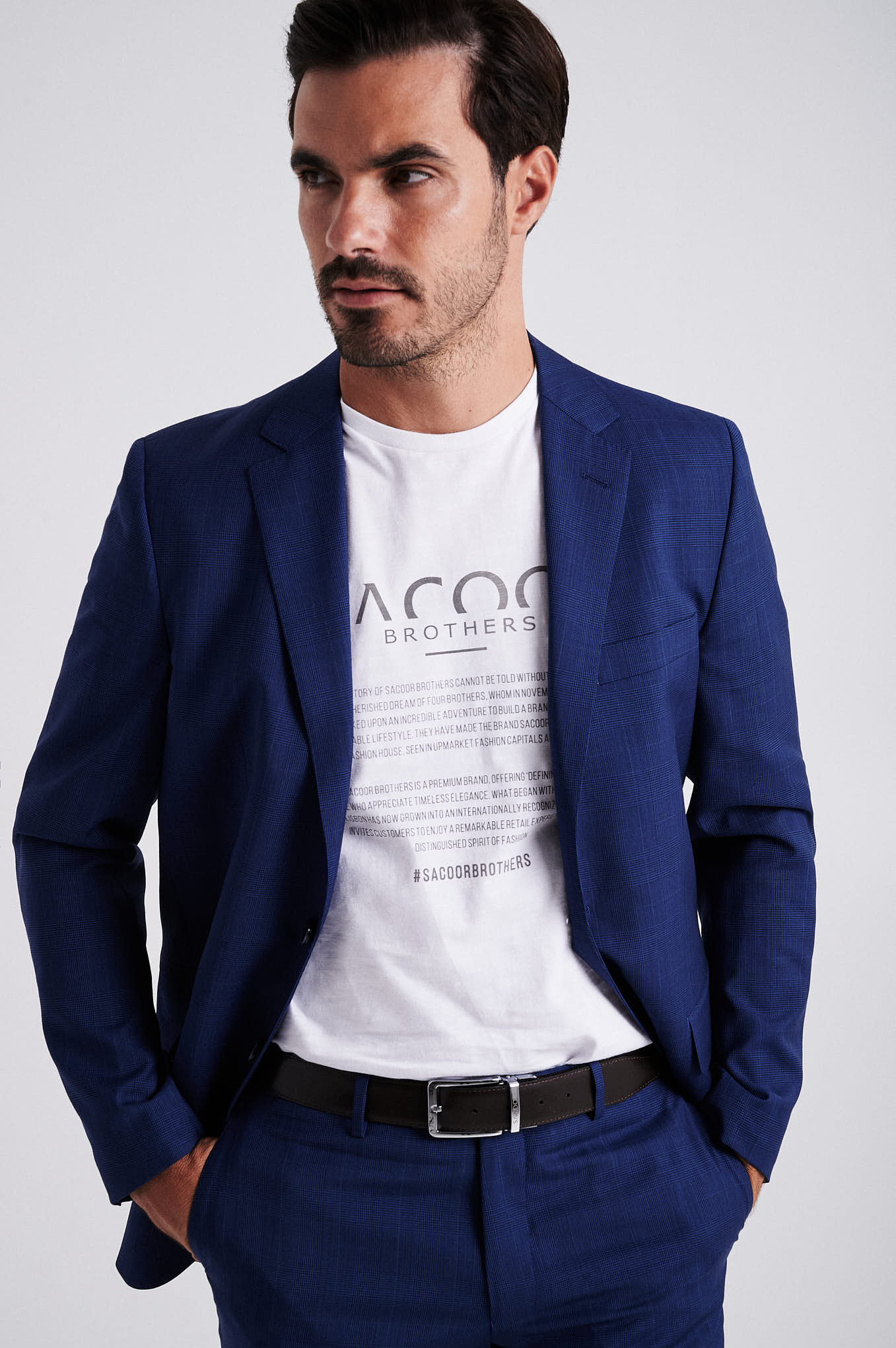 Slim fit plaids suit - Image 2