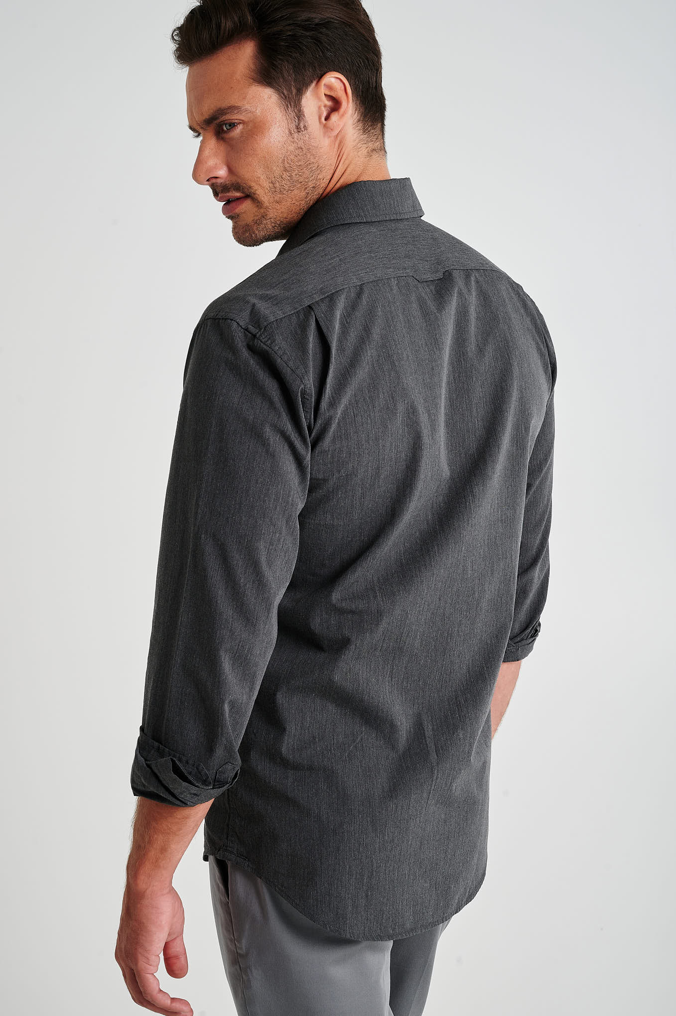 Slim fit plain SOLOTEX chino trousers - Image 10