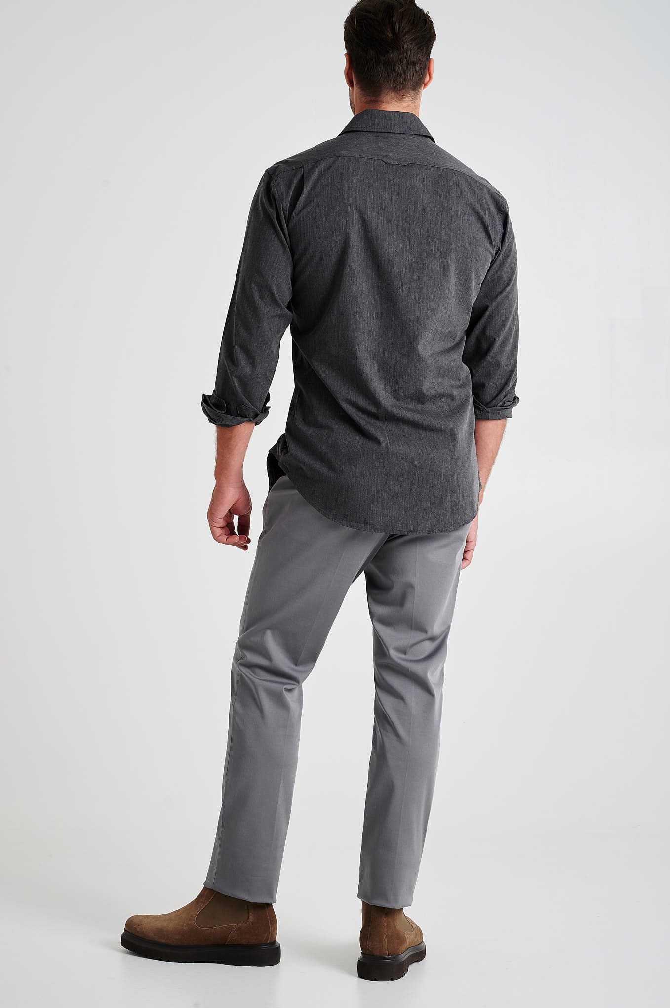 Slim fit plain SOLOTEX chino trousers - Image 11