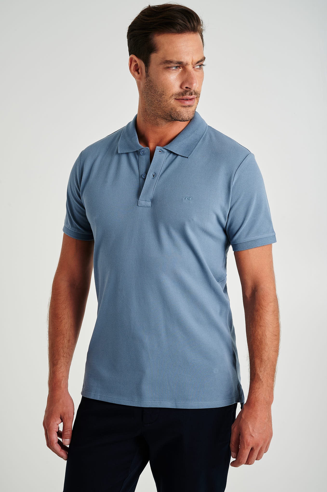 Slim fit plain SOLOTEX chino trousers - Image 2