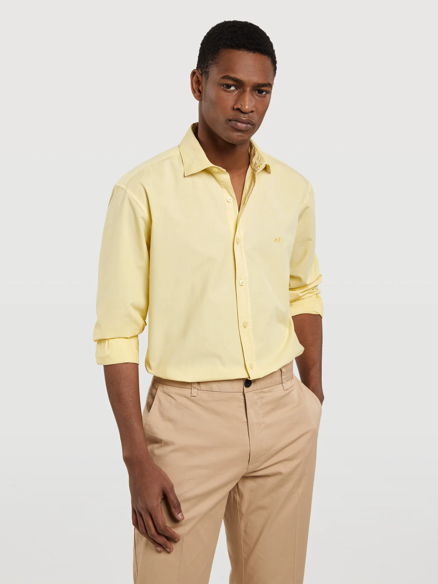 Slim fit poplin faded shirt - Image 19