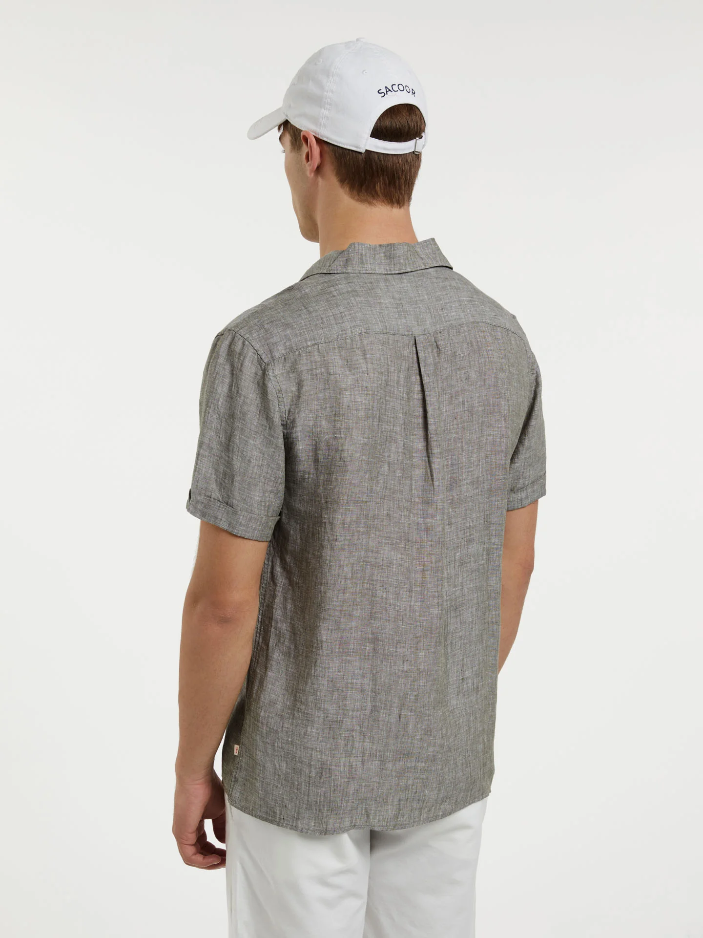 Slim fit pure linen cuba collar shirt - Image 8