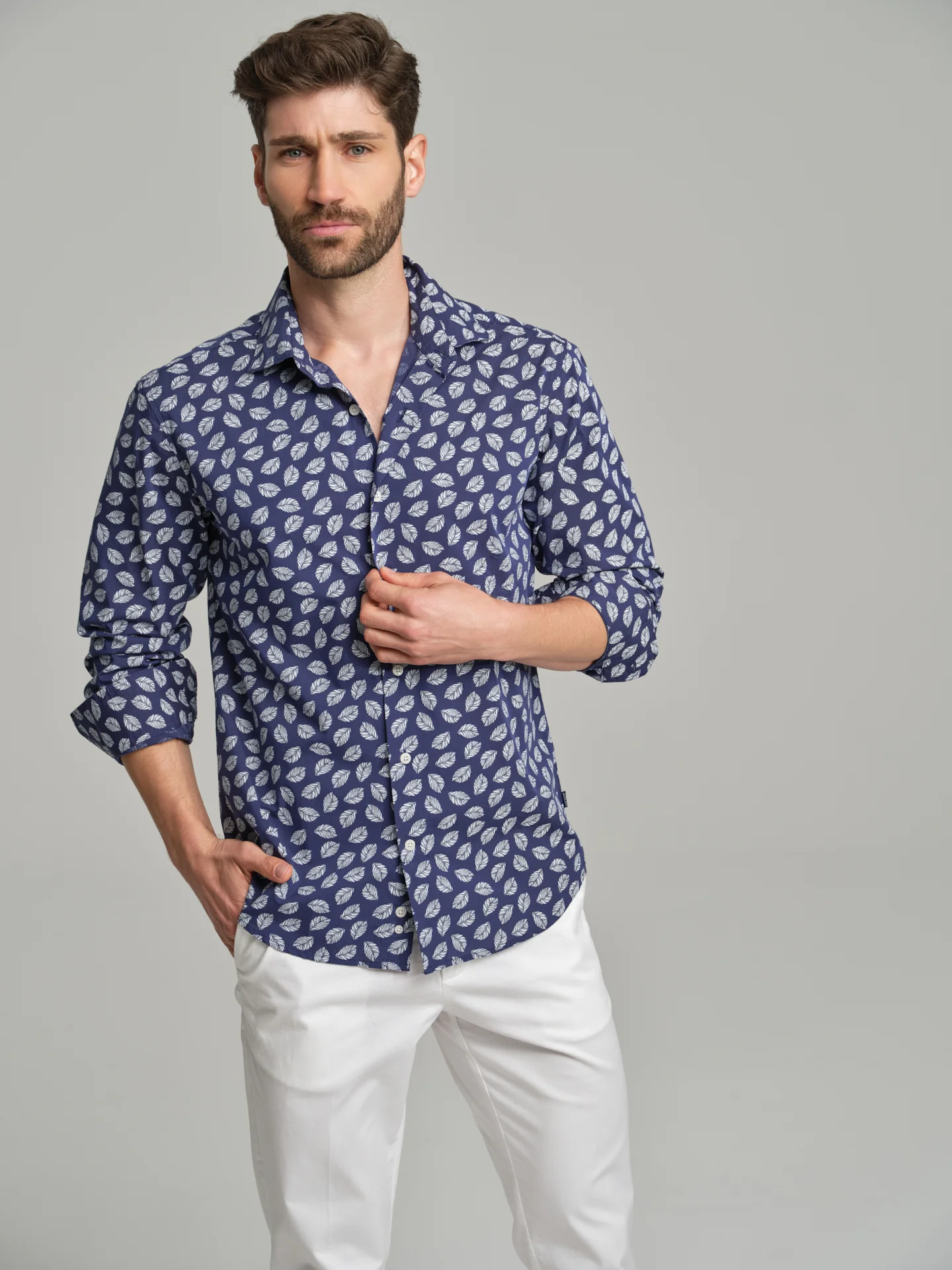 Slim fit Resort printed cotton casual shirt - Image 2
