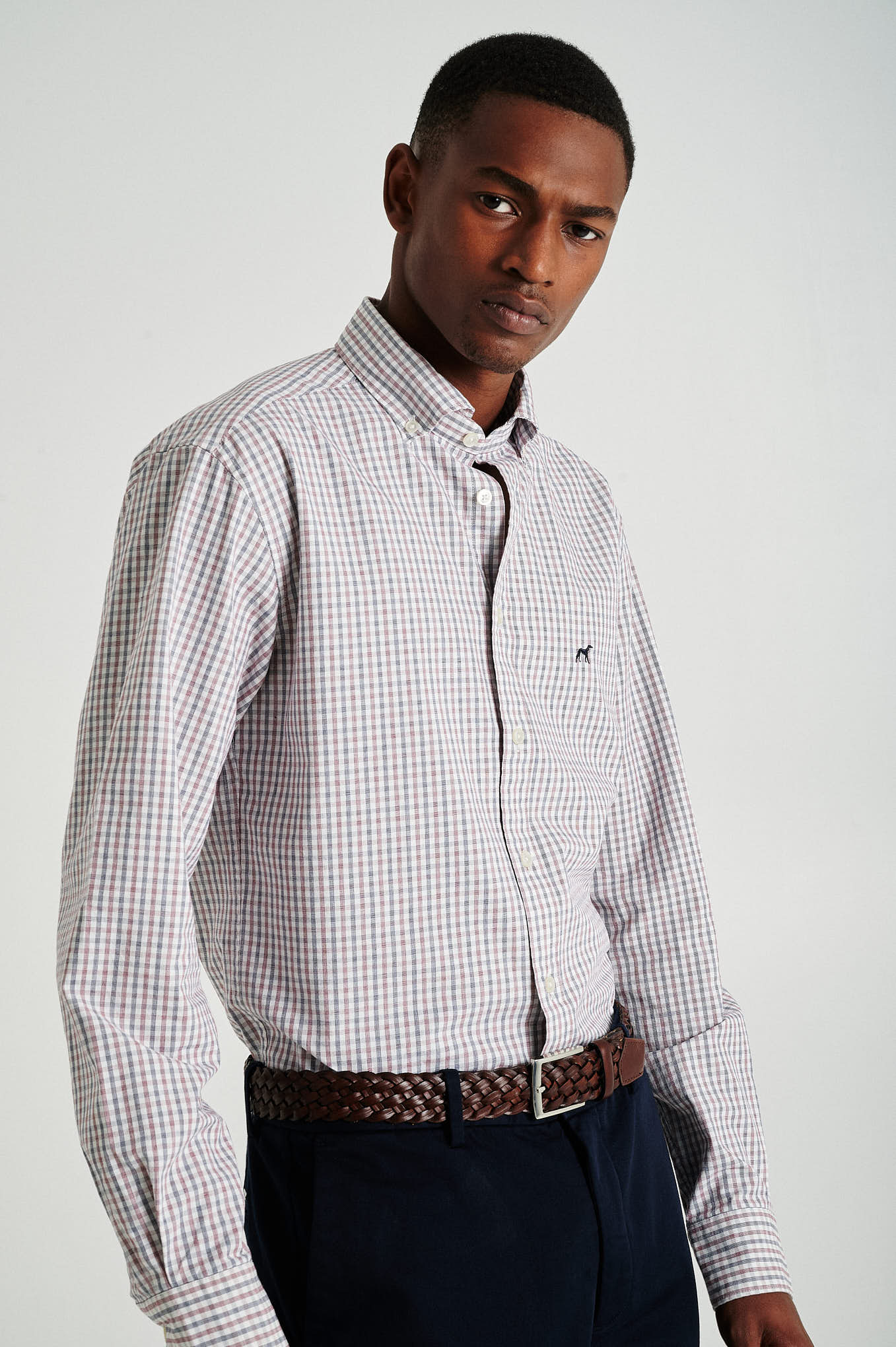 Slim fit respekt plaids shirt - Image 5