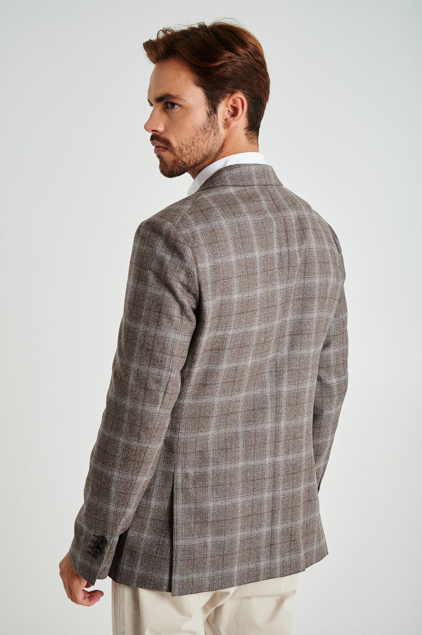 Slim fit rustic melange plaids blazer - Image 8