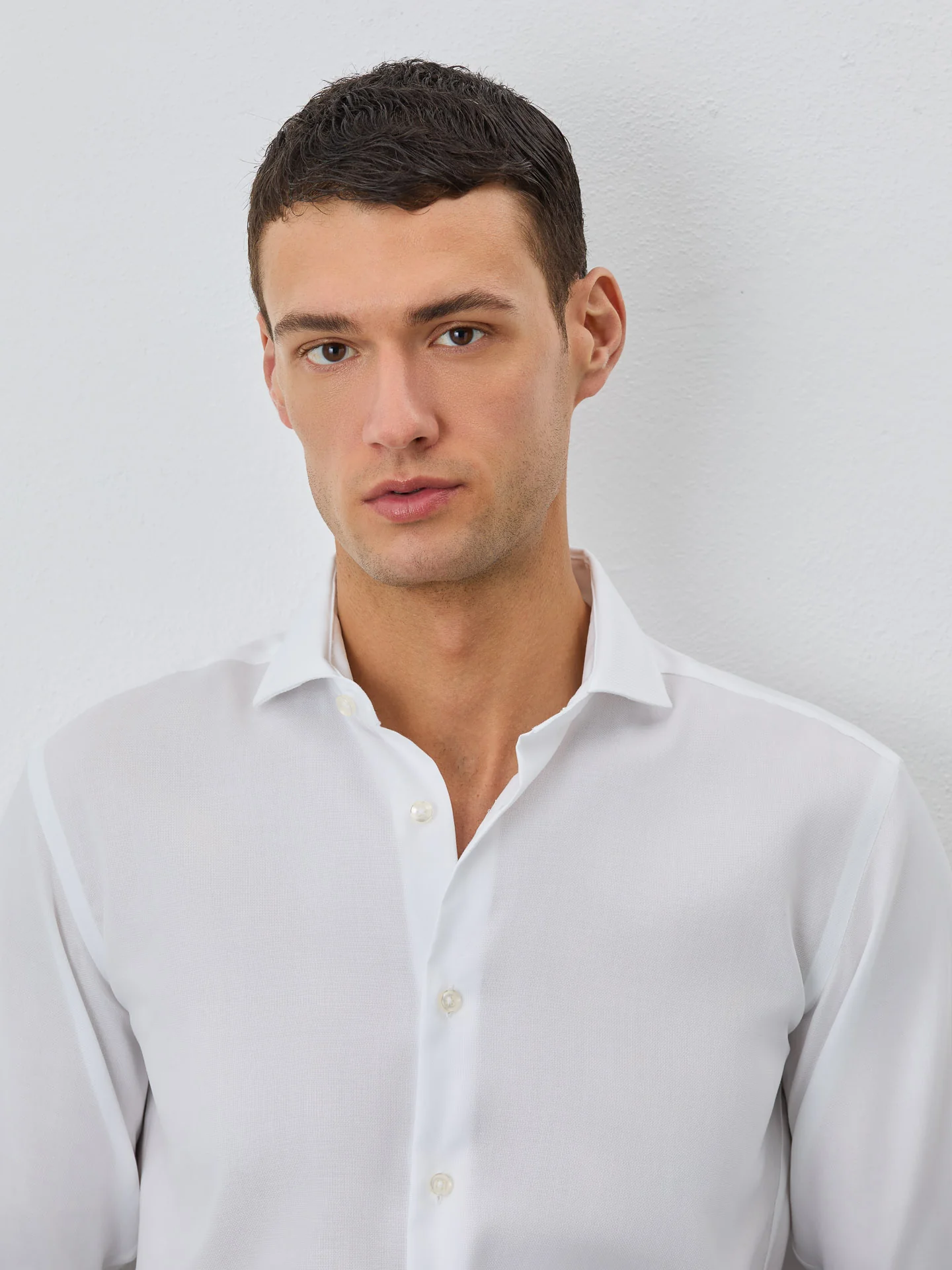 Slim Fit Shirt With Dublin Collar In Cotton - Image 3