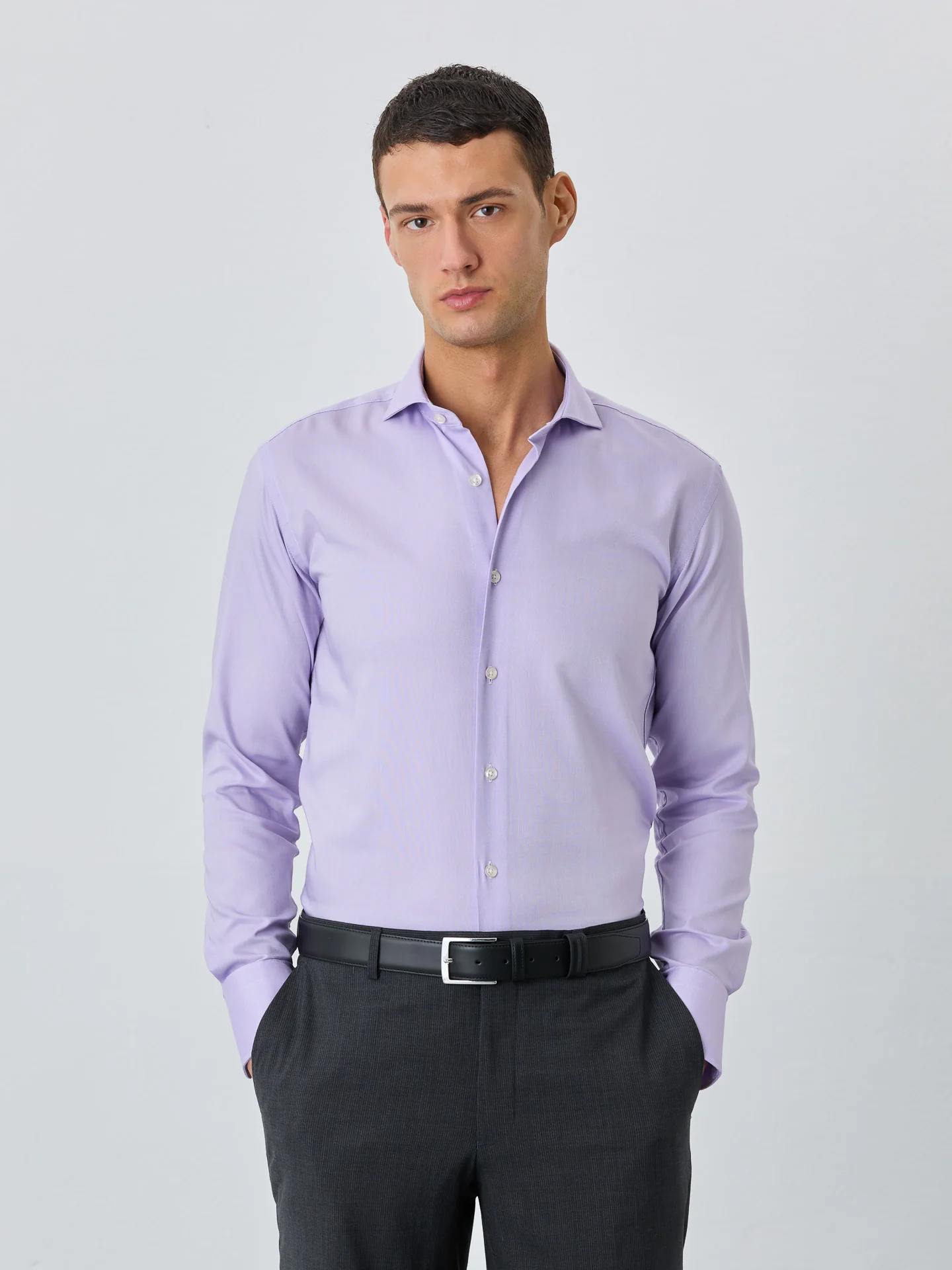 Slim Fit Shirt With Dublin Collar In Cotton - Image 6