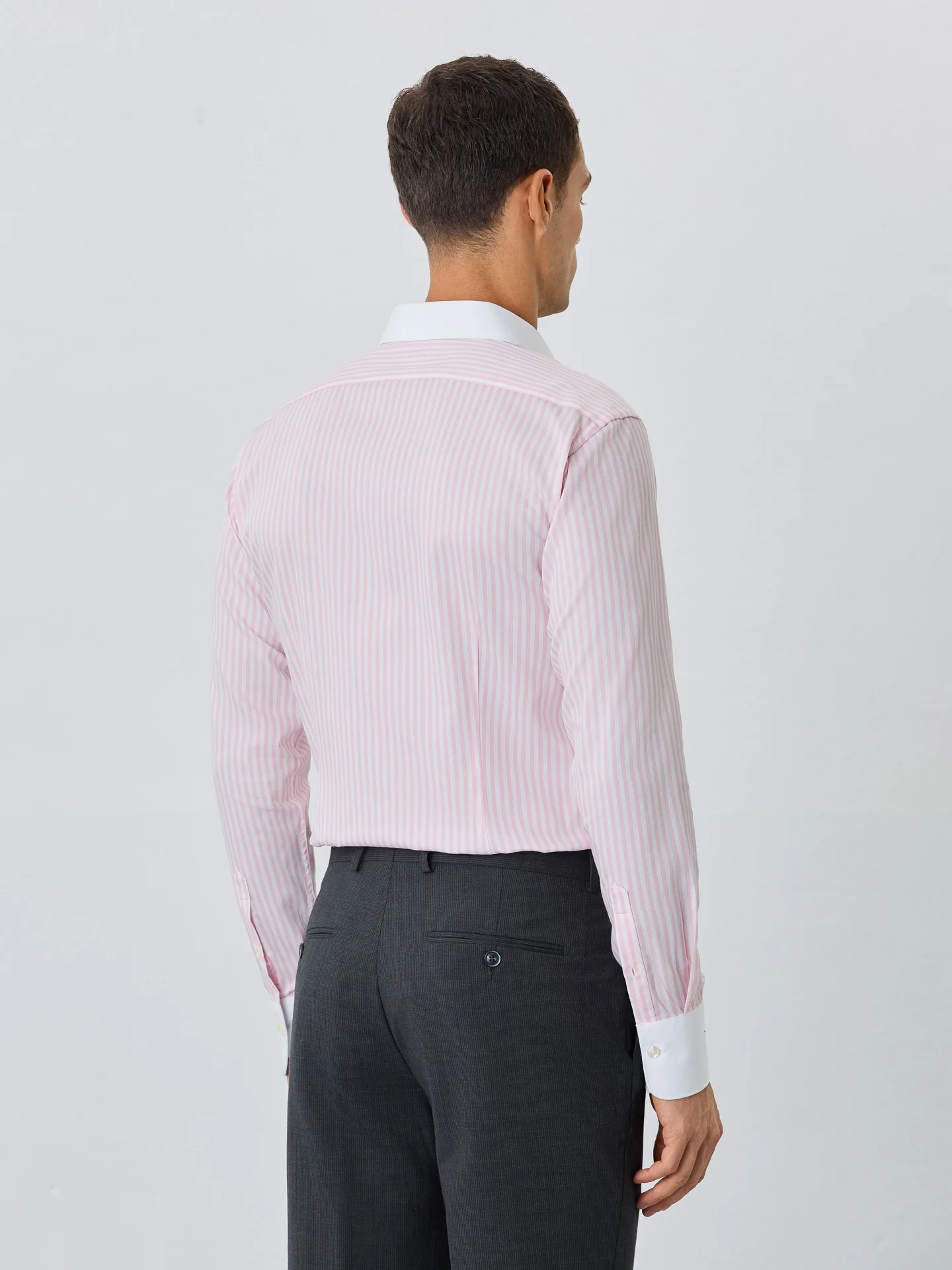 Slim Fit Shirt With Dublin Collar In Cotton With Stripes - Image 3