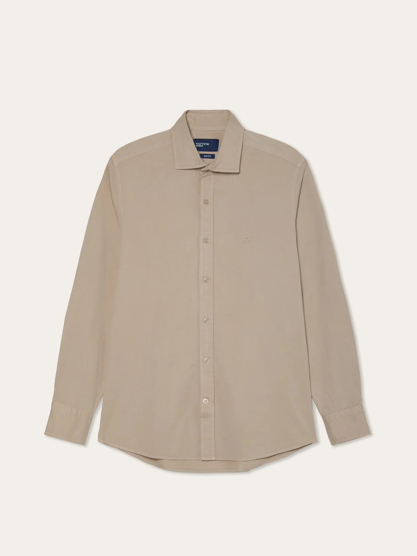 Slim Fit Soft Cotton Twill Shirt With Garment-Dyed Finish - Image 20