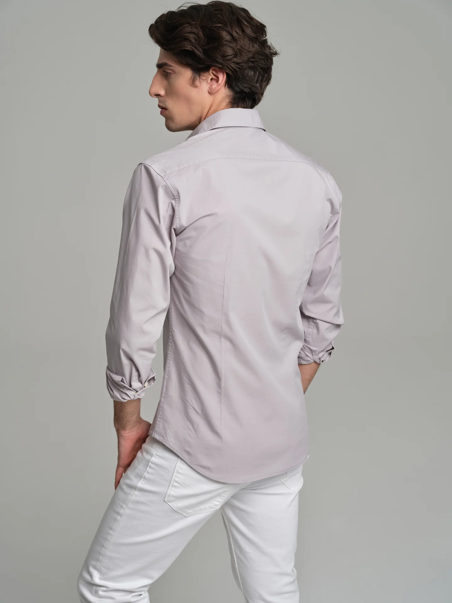 Slim fit sport poplin garment dye shirt - Image 19