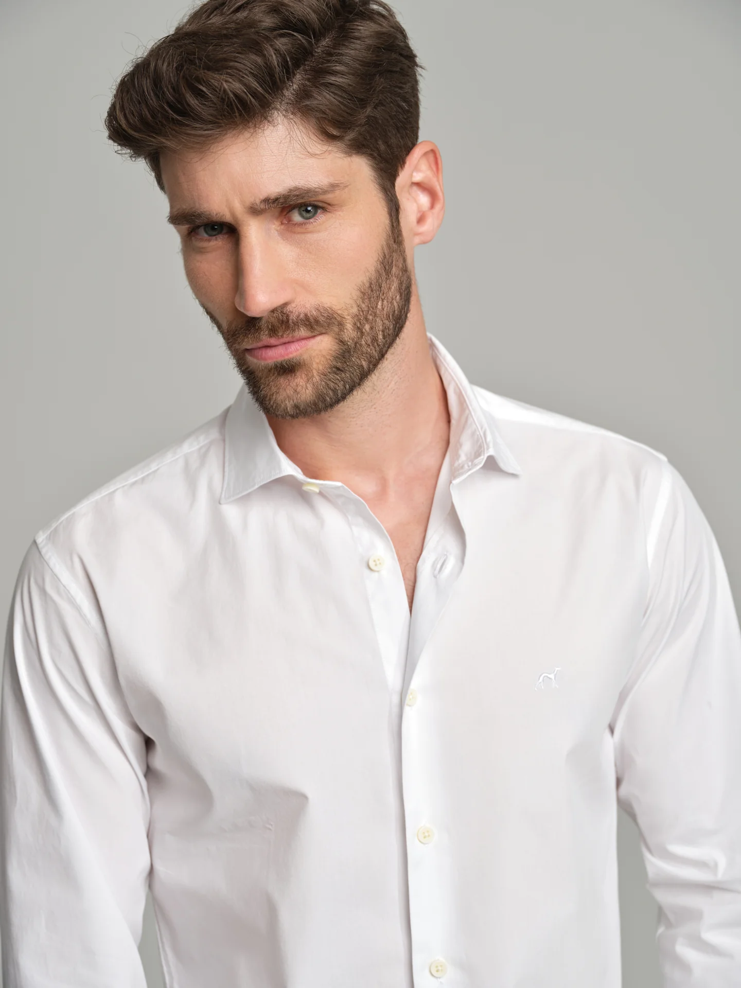 Slim fit sport poplin garment dye shirt - Image 24