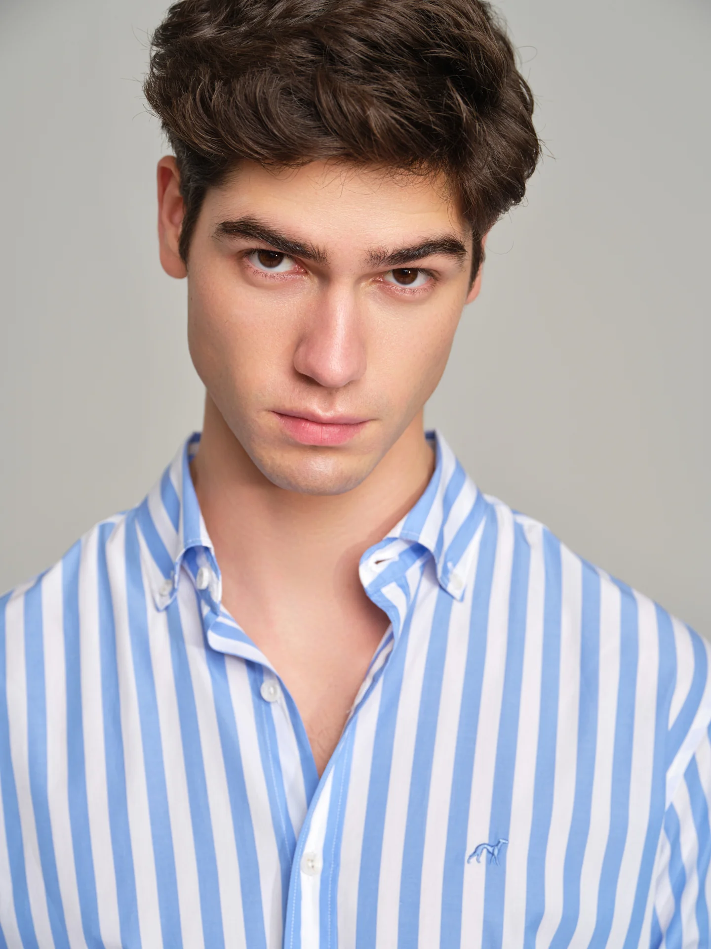Slim fit sport striped 120's Double Luxury BCI Cotton shirt - Image 3
