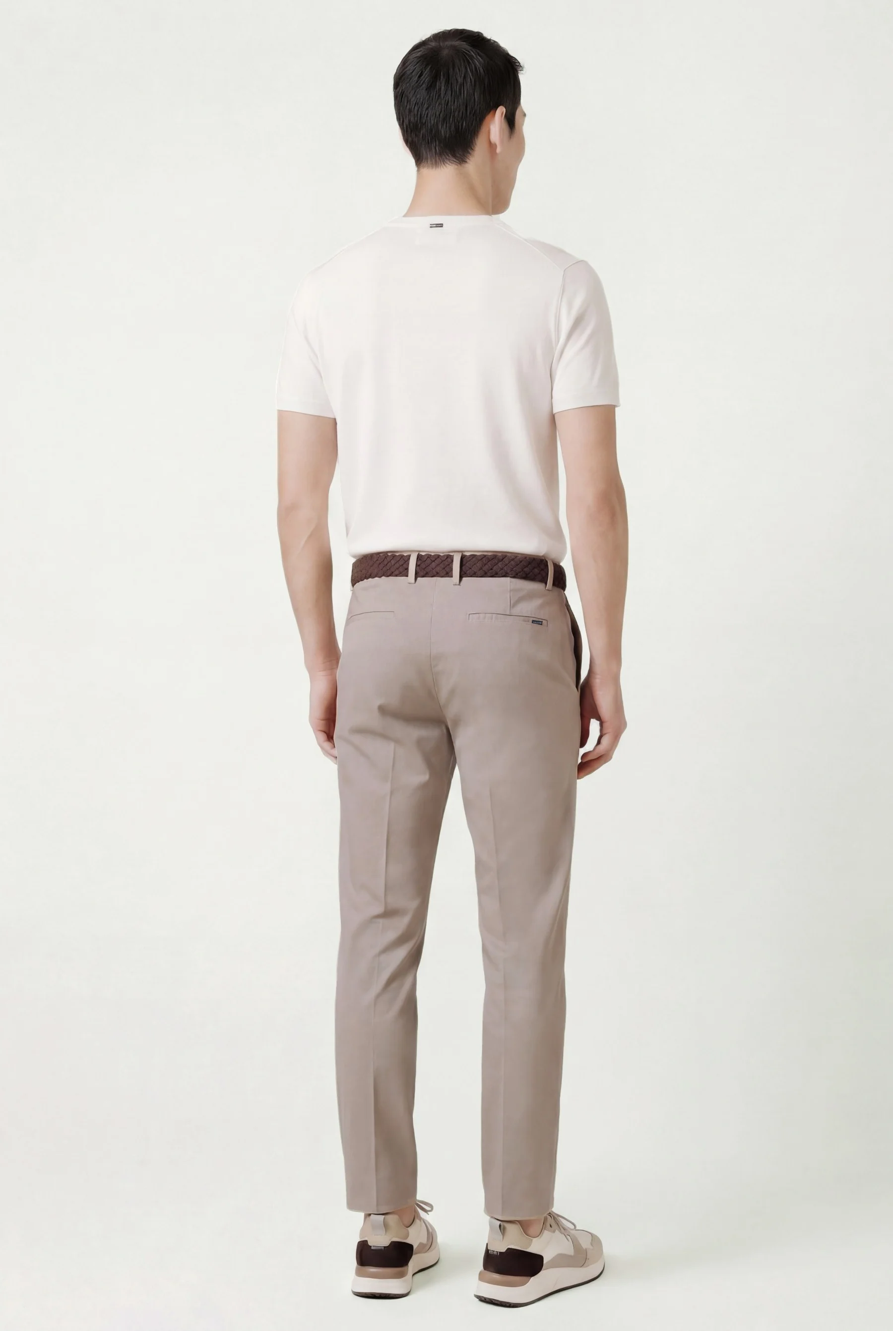Slim fit Stretch Cotton Casual Trousers - Image 2