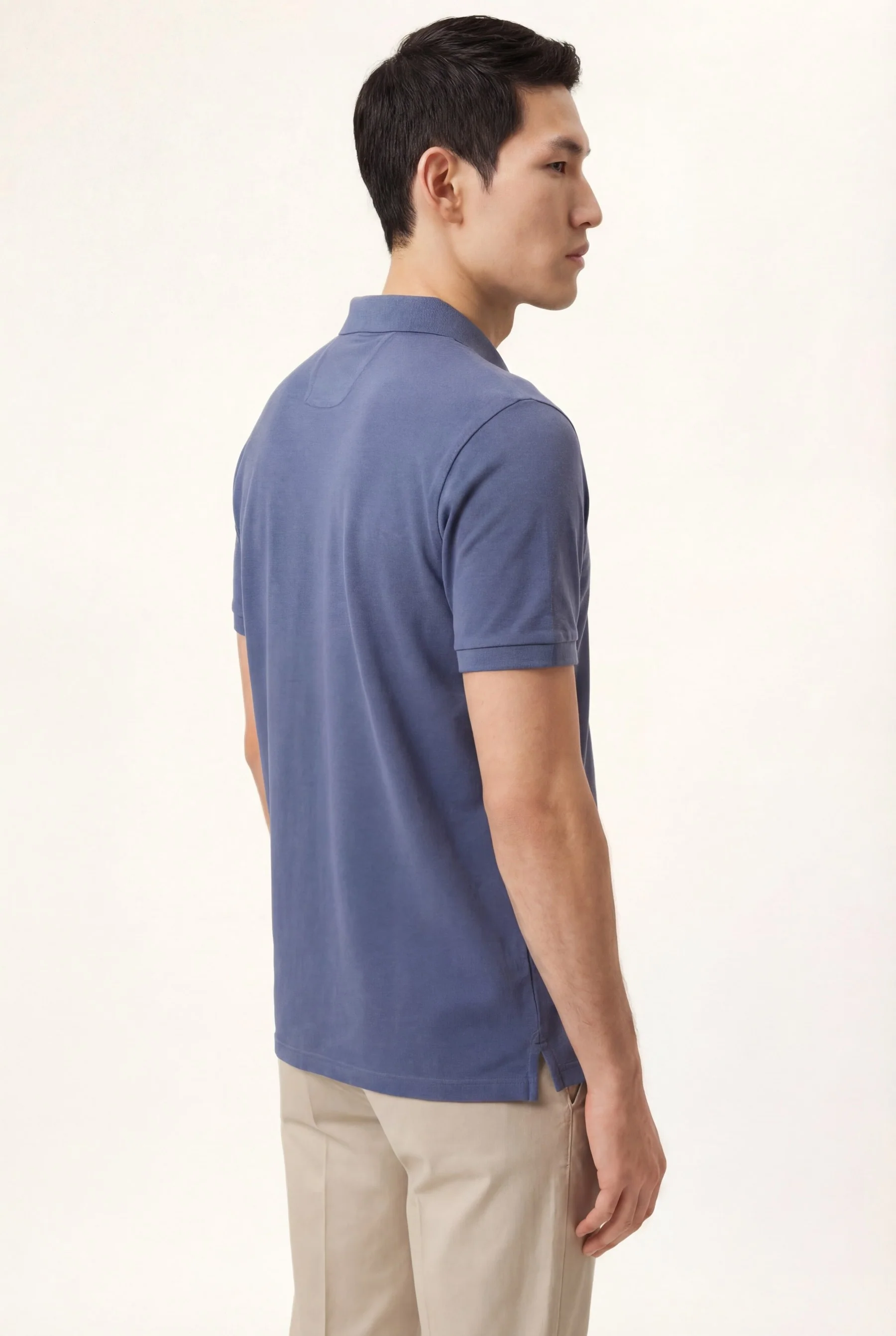Slim fit Stretch Cotton Pleated Casual Trousers - Image 5