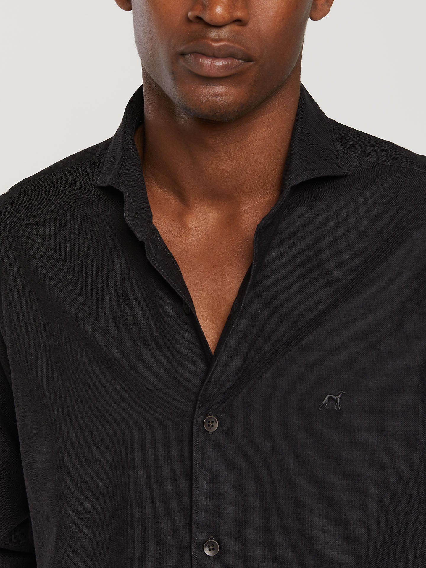 Slim fit structure garment dye shirt - Image 5