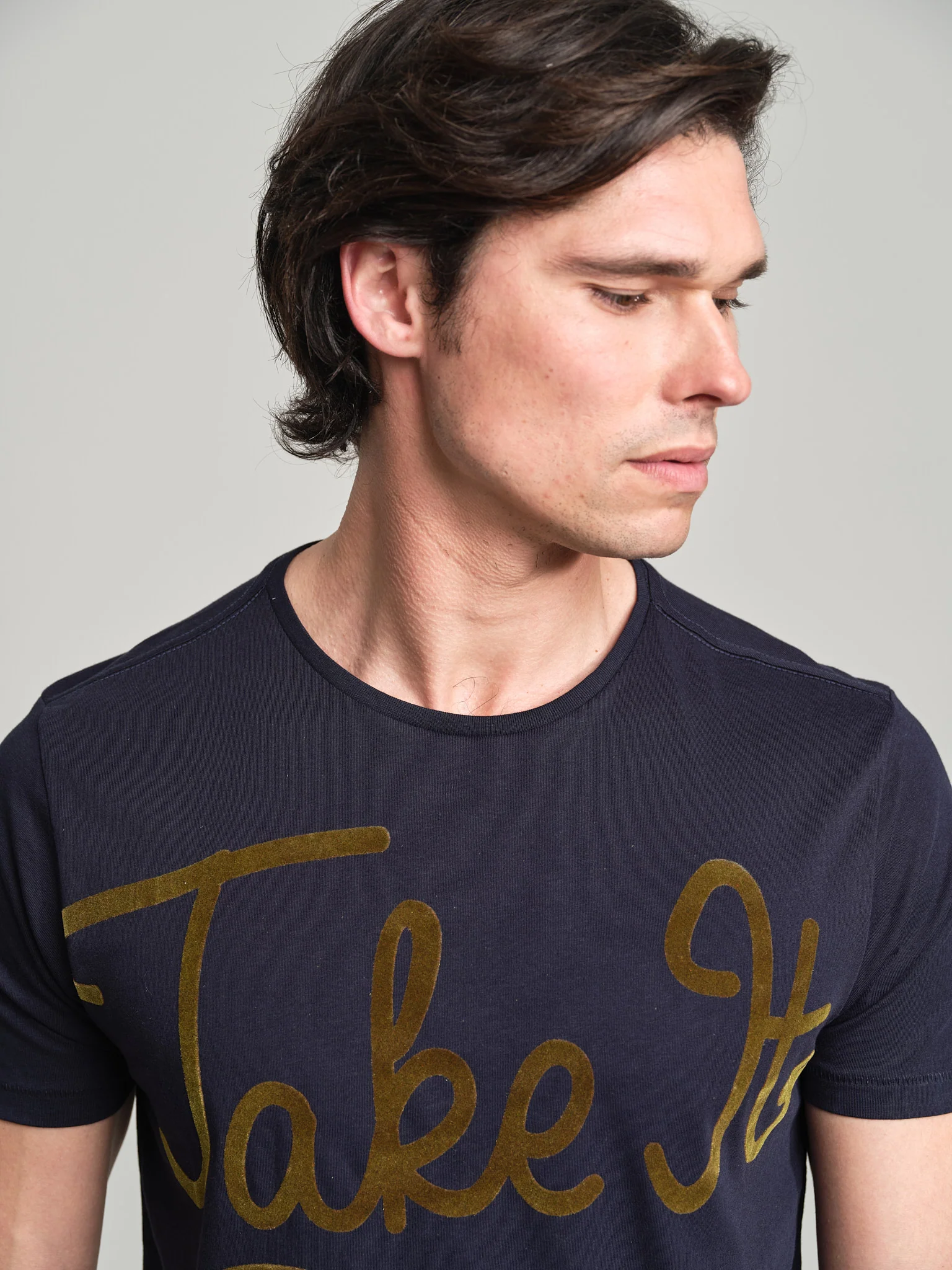 Slim fit t-shirt with printed positive message - Image 3