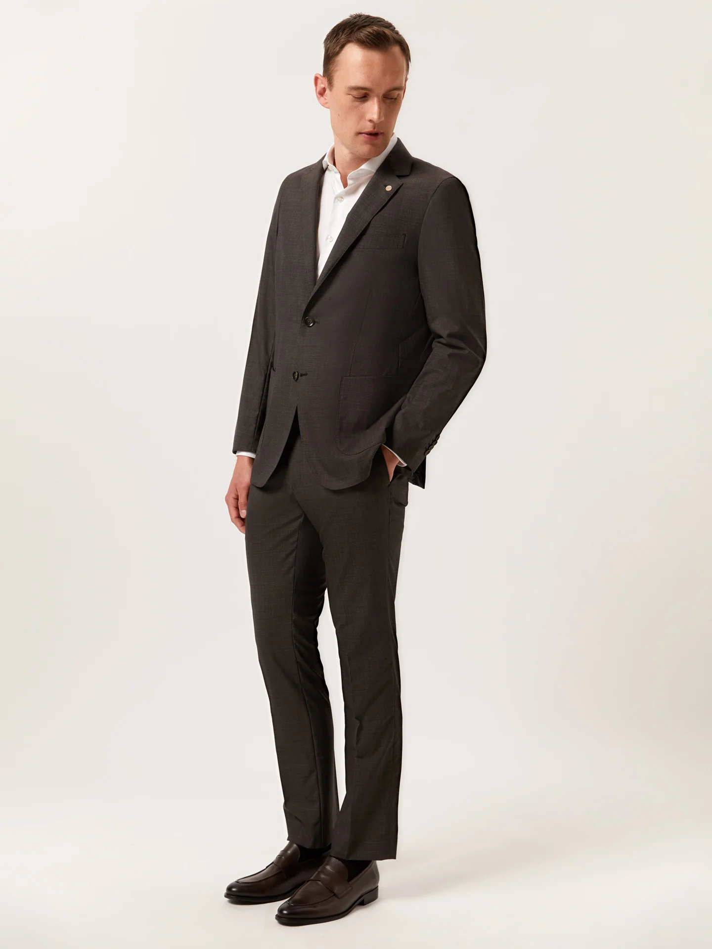 Slim Fit Textured Shirt with Dublin Collar - Image 2
