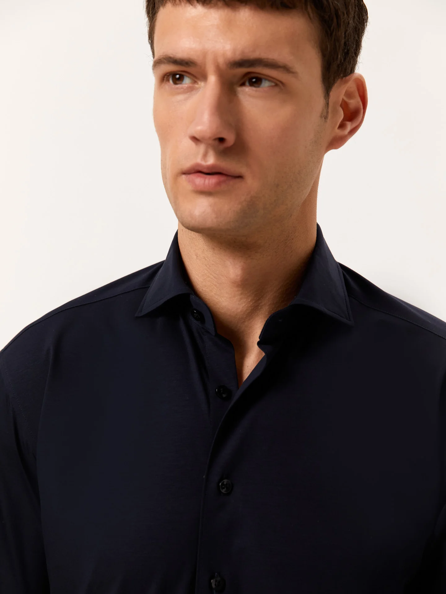Slim Fit Travel jersey Shirt in Comfort Cotton - Image 4