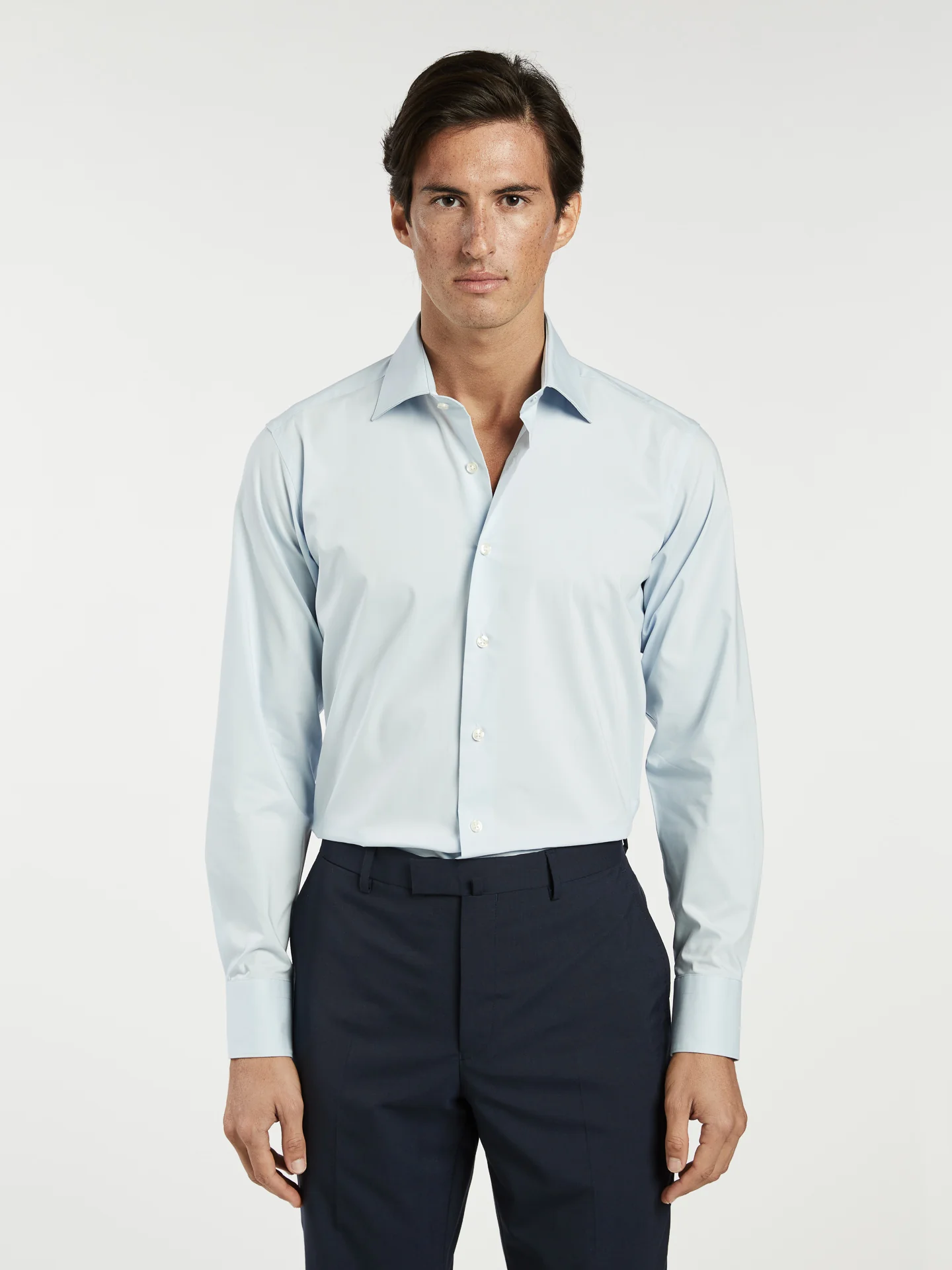 Slim Fit Travel Poplin Shirt in Comfort Cotton - Image 2