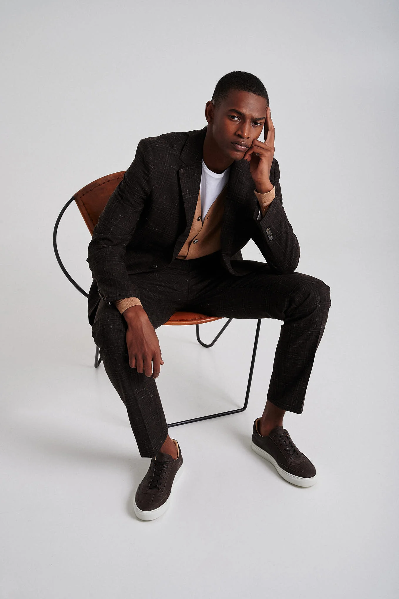 Slim fit wool linen suit - Image 2