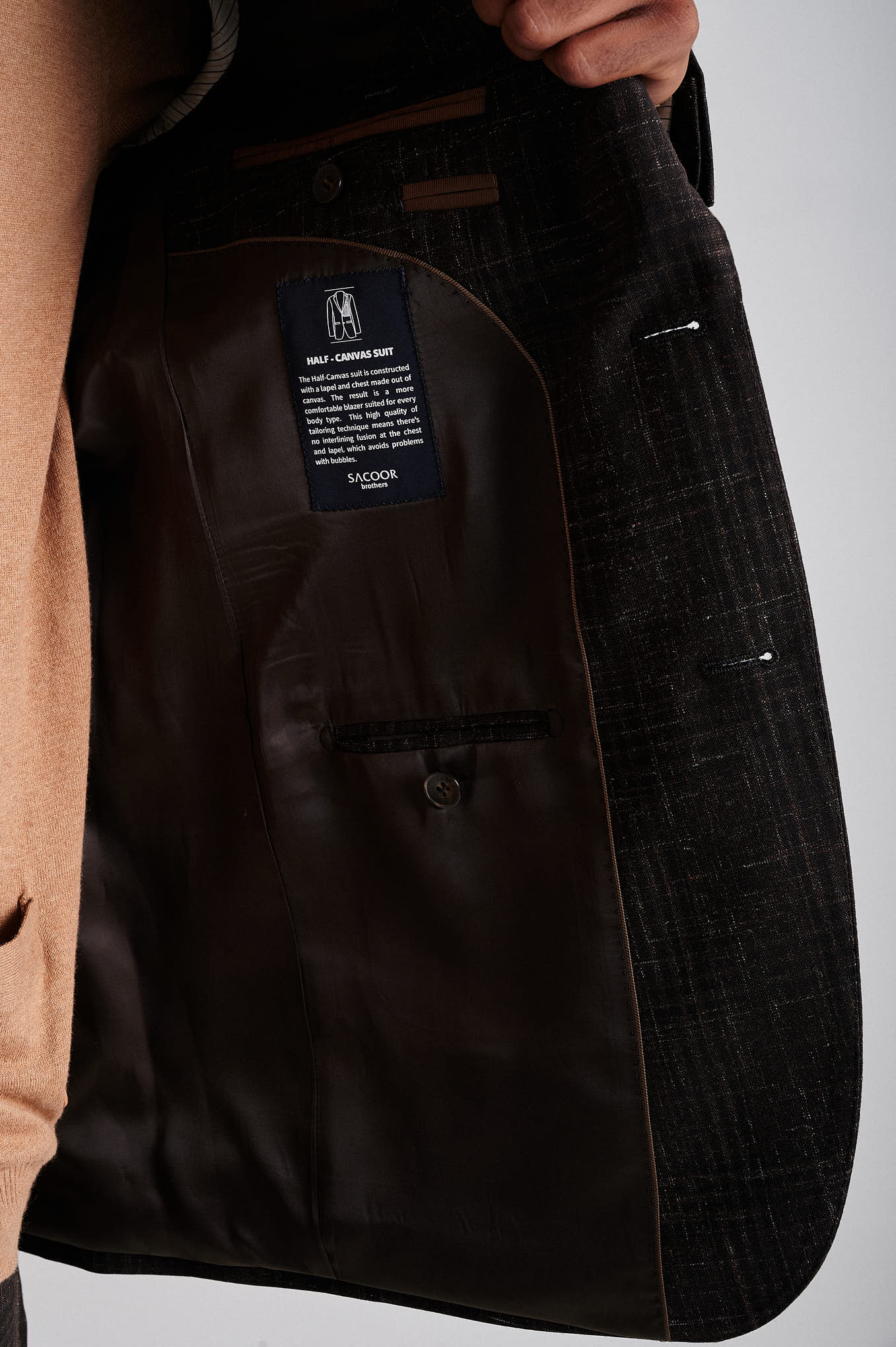 Slim fit wool linen suit - Image 9