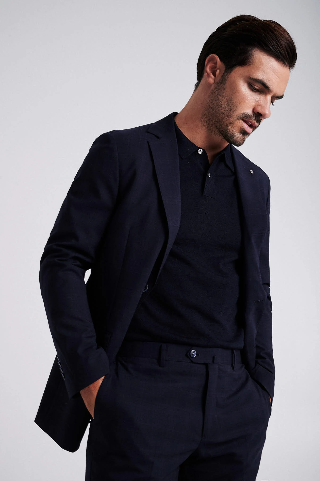 Slim fit wool stretch suit - Image 4