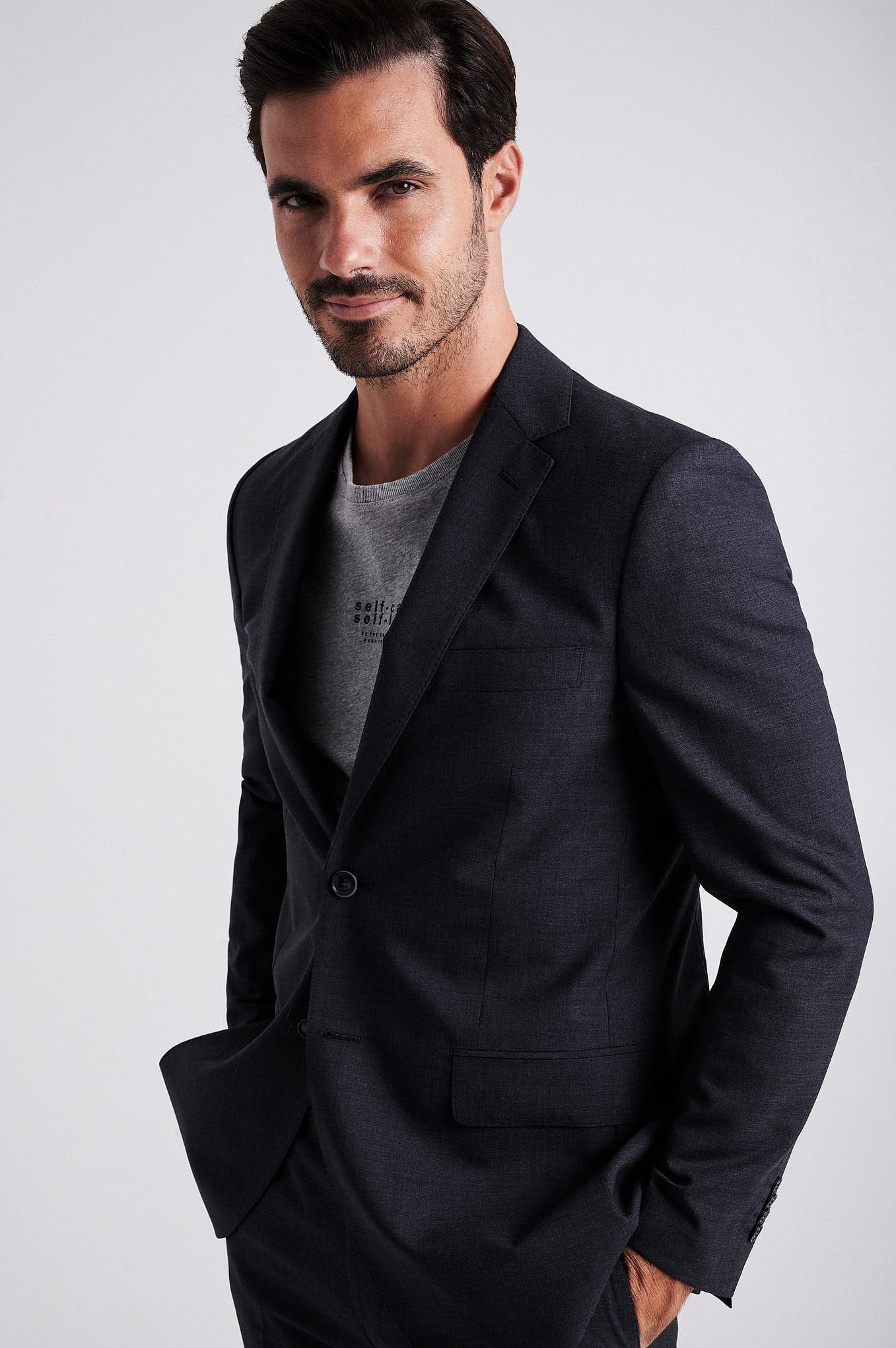 Slim fit wool suit - Image 11