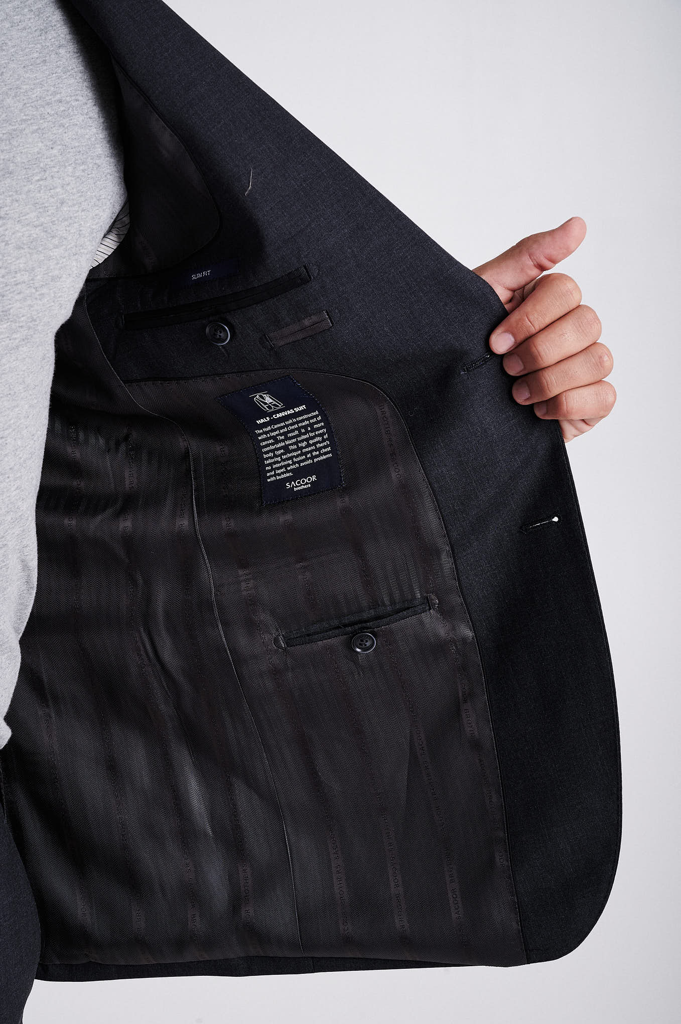 Slim fit wool suit - Image 16