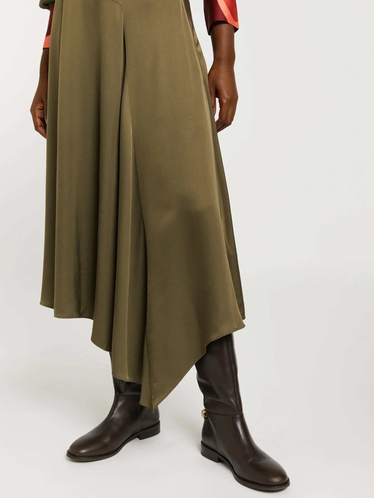 Slip skirt with front draping effect - Image 3