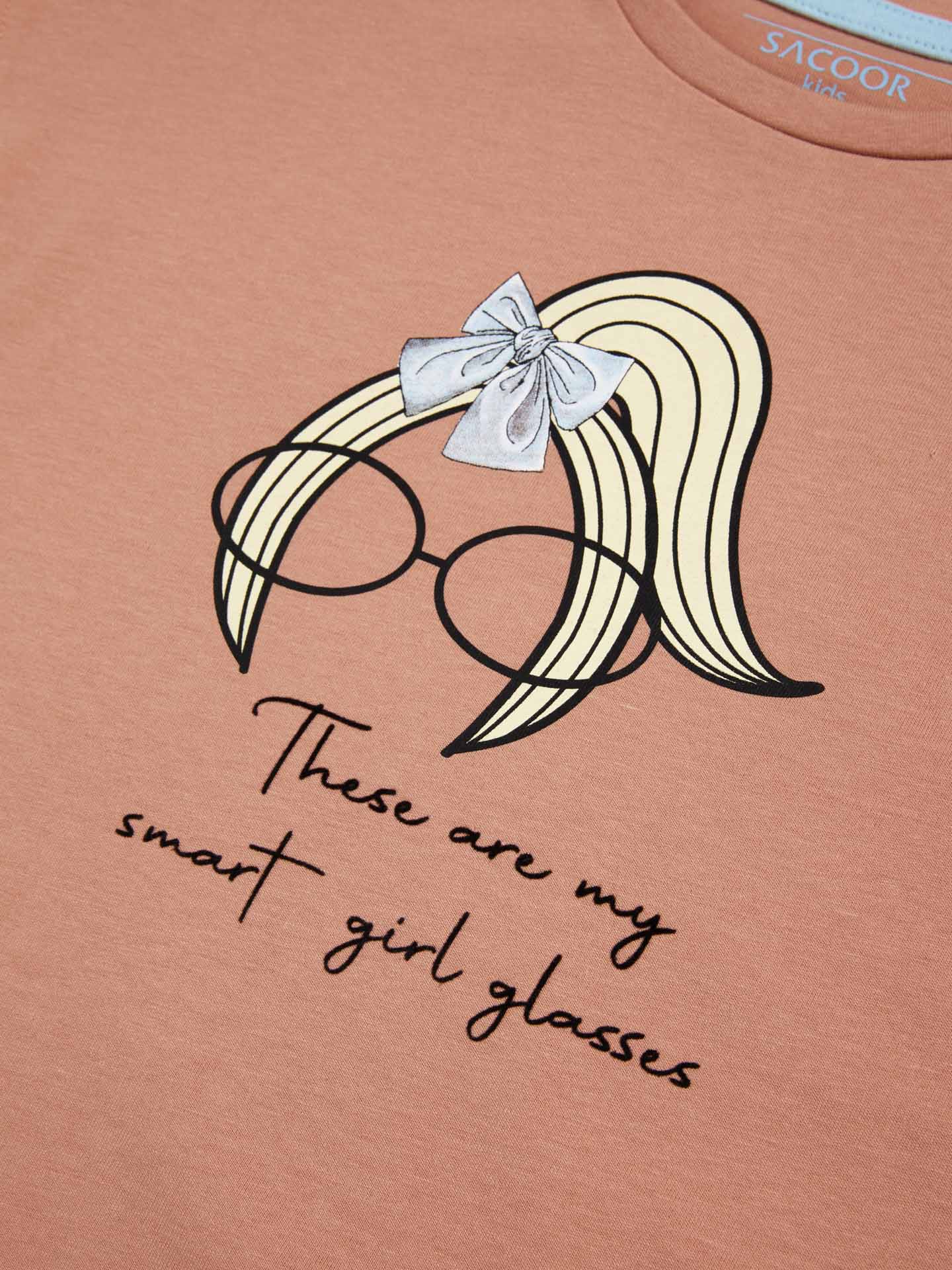 Smart Girl Glasses Print T-shirt - Image 6