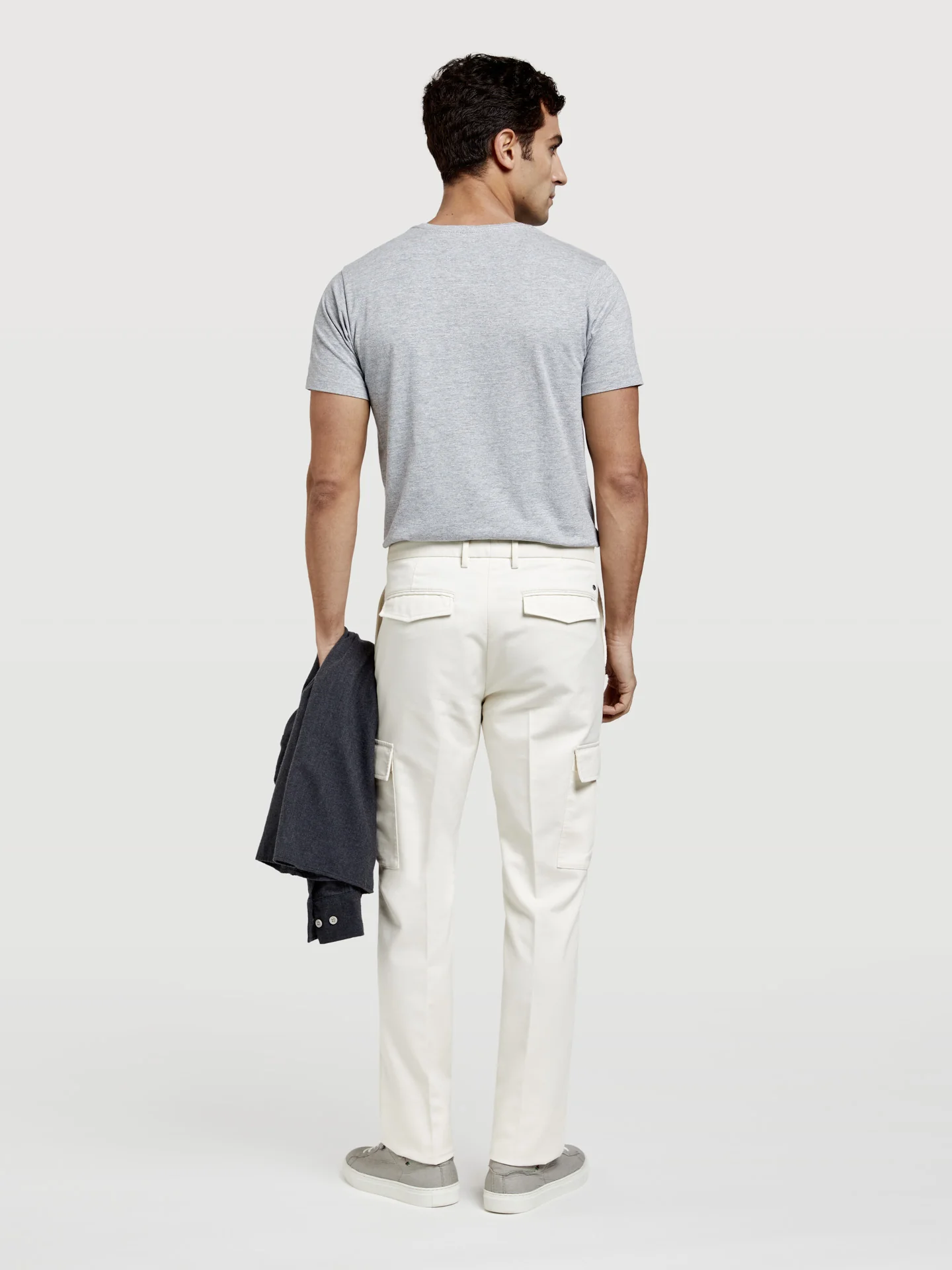 Soft Peach twill Slim Fit garment dye cargo Trouser - Image 5