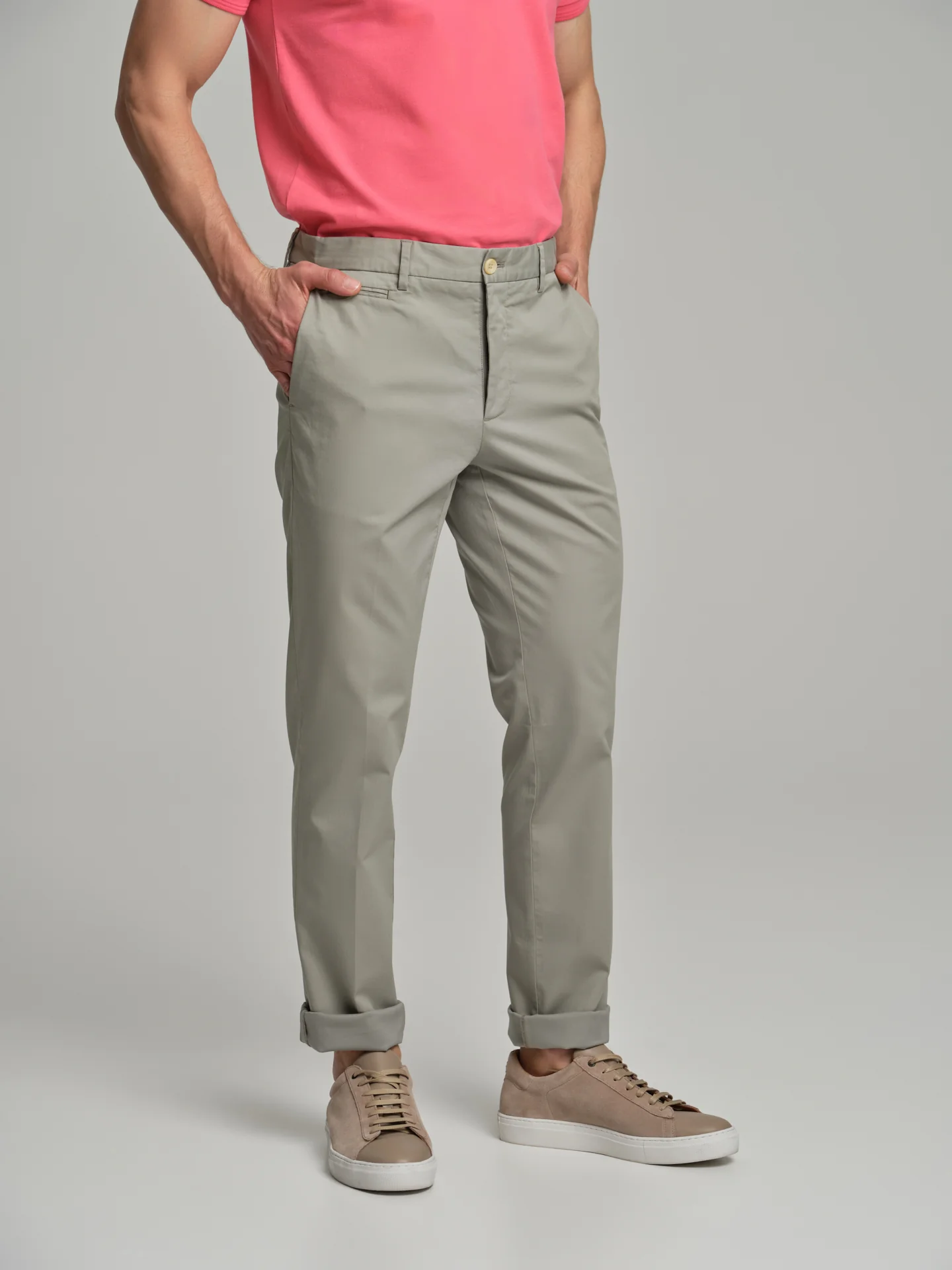 Soft twill garment dye chino trousers - Image 9
