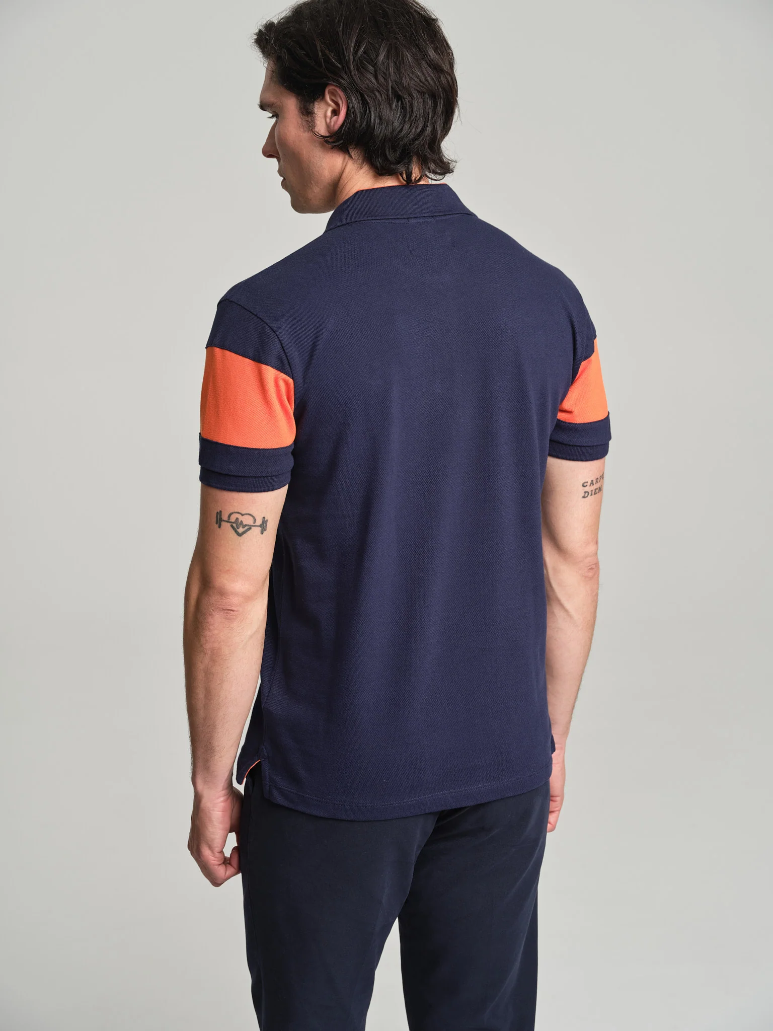 Sport sleeve stripe piquet polo shirt - Image 3