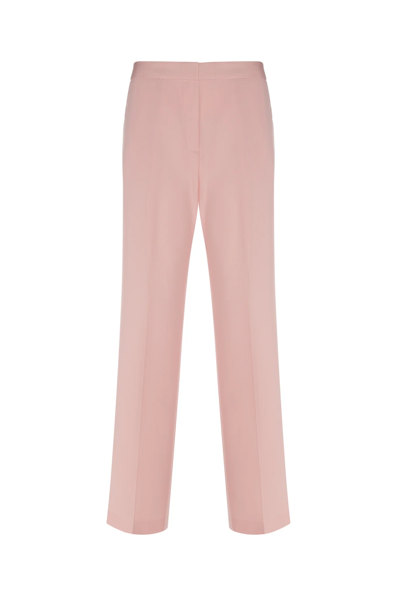 Straight leg high waist creased trousers