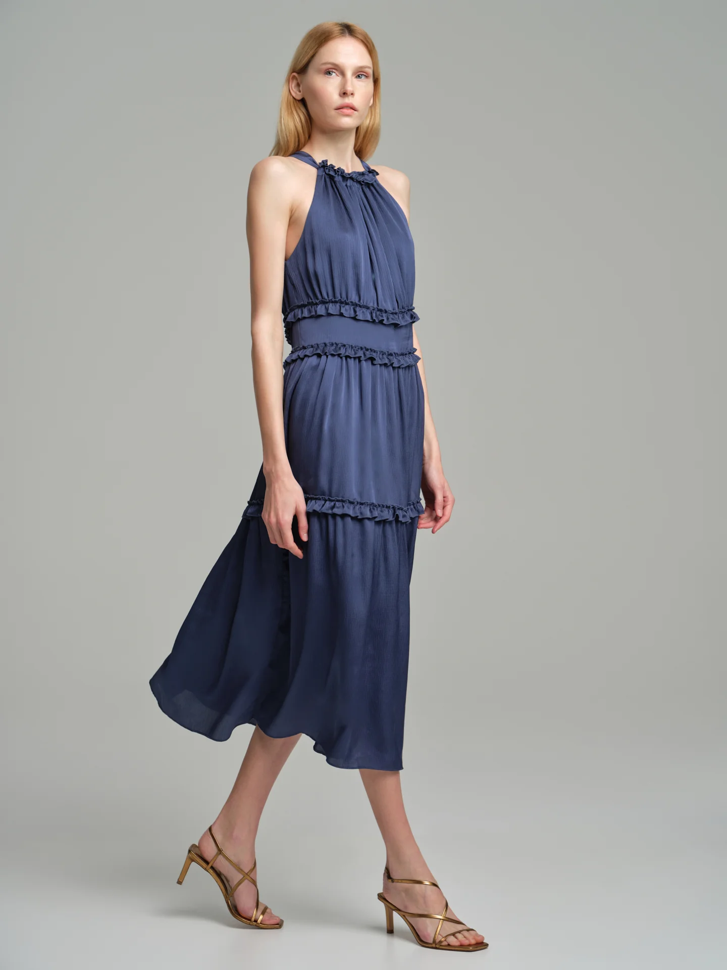 Strappy paneled dress