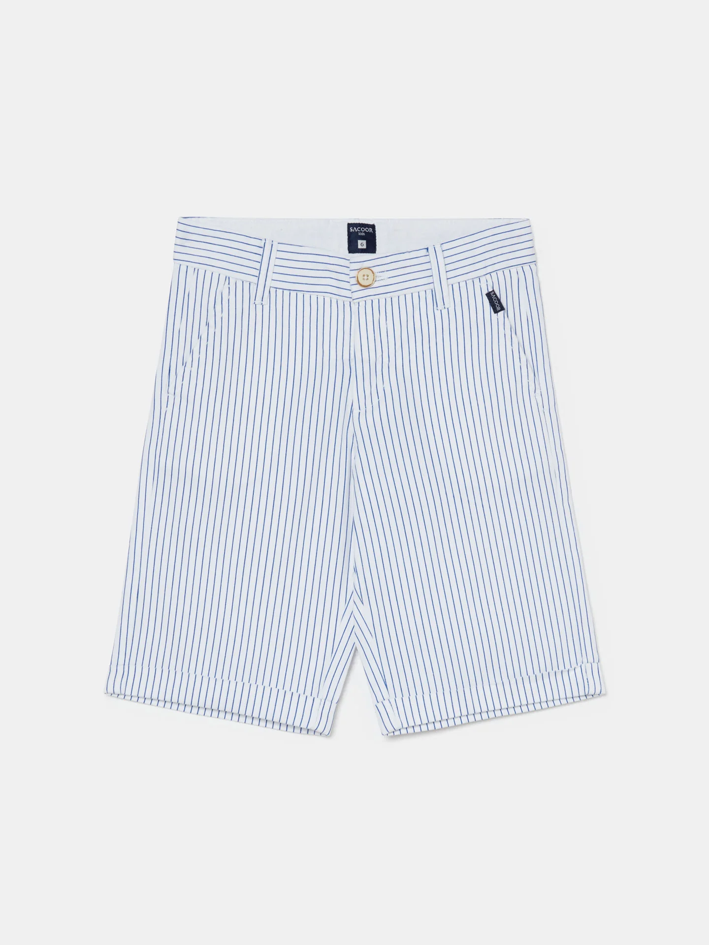 Striped Garment Dye Bermuda Shorts