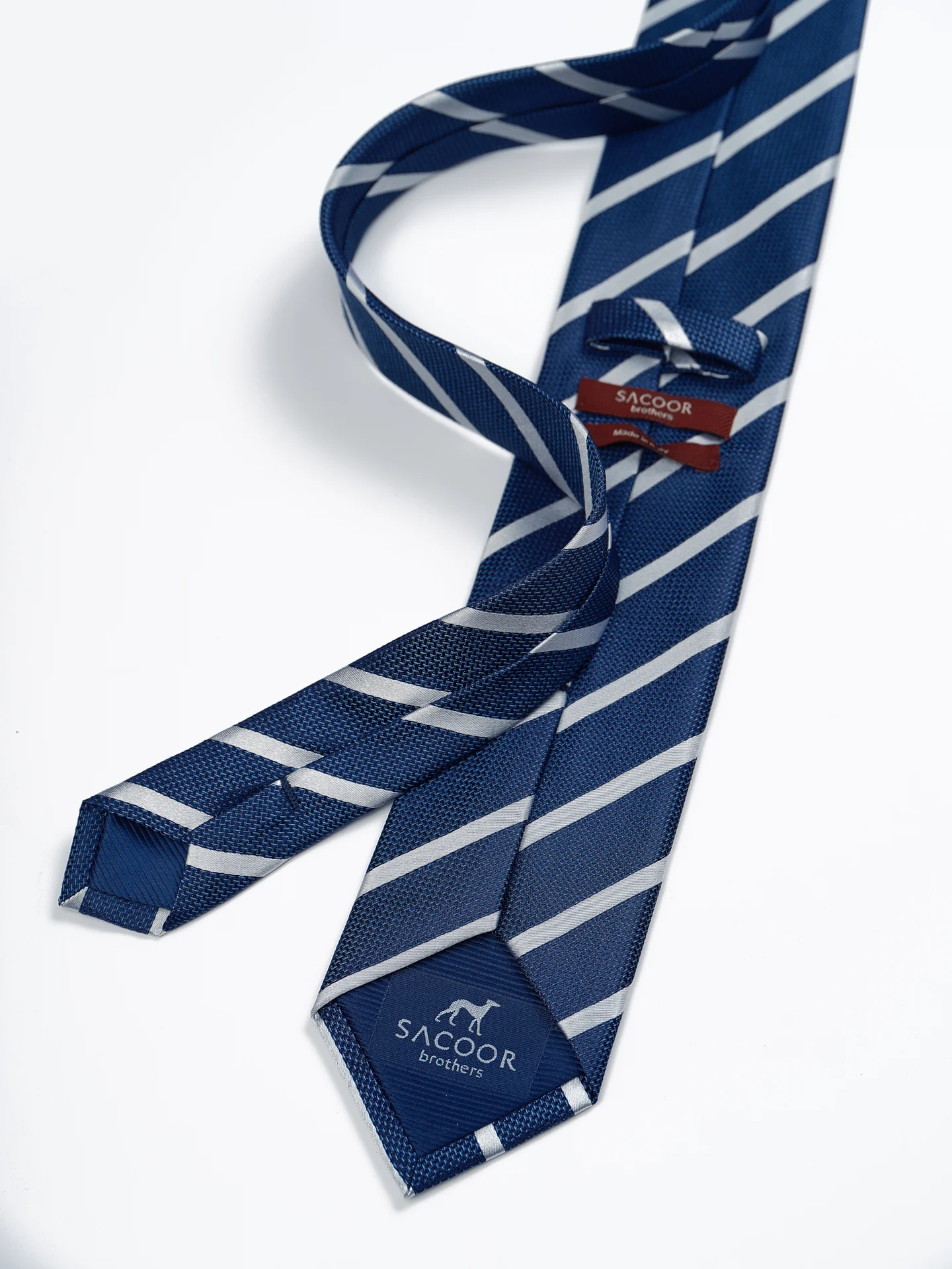 Striped Pattern 100% Silk Tie 7,5cm - Image 3
